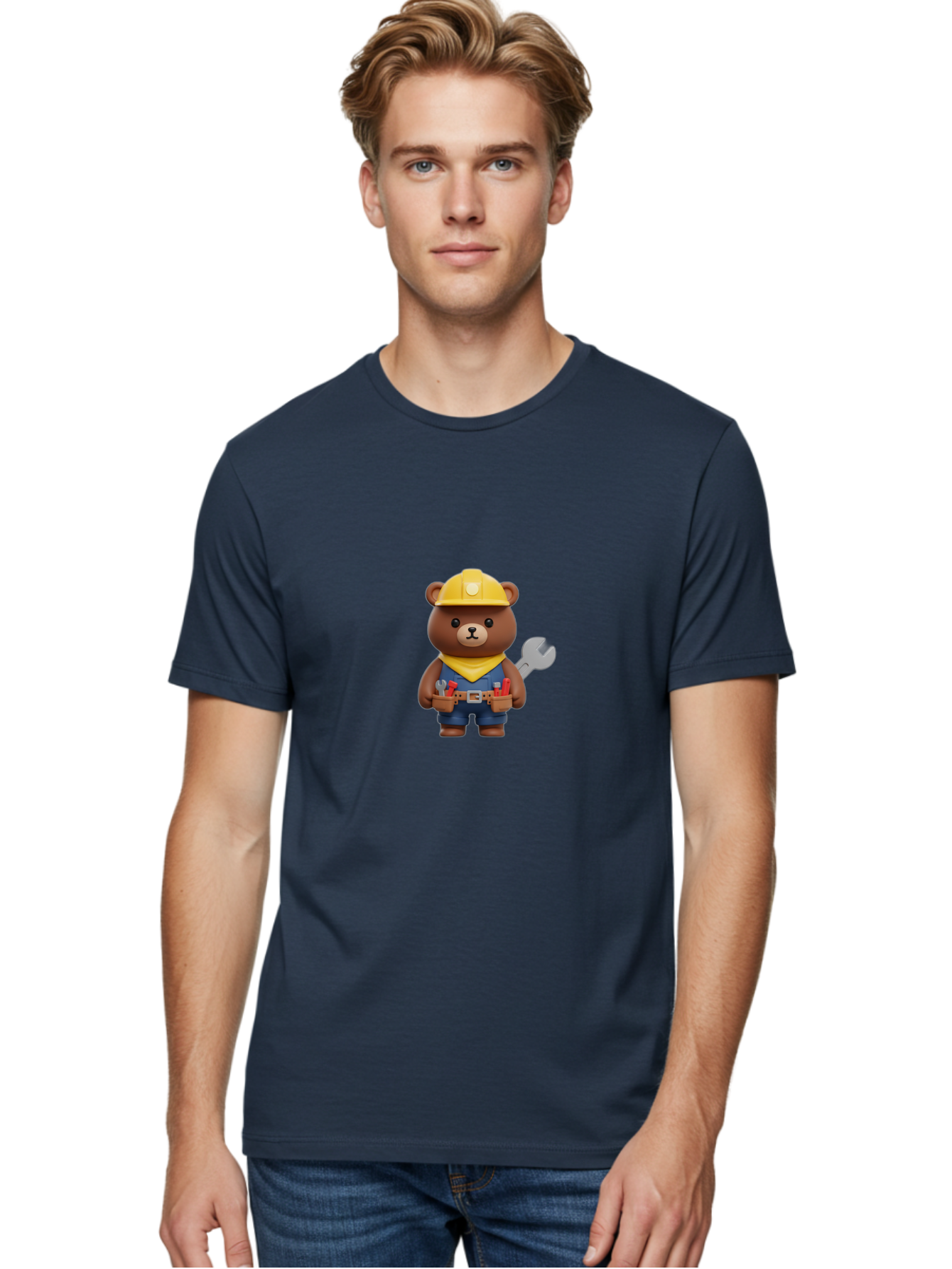 Bear-Construction-Worker Men'S Graphic Tee, 100% Cotton, Comfortable Casual Summer Wear, Machine Washable, Vintage Camera, Old Camera, Antique Camera, Black Camera, Classic Photography, Photography Equipment, Nostalgic Device, Film Camera, Bae849