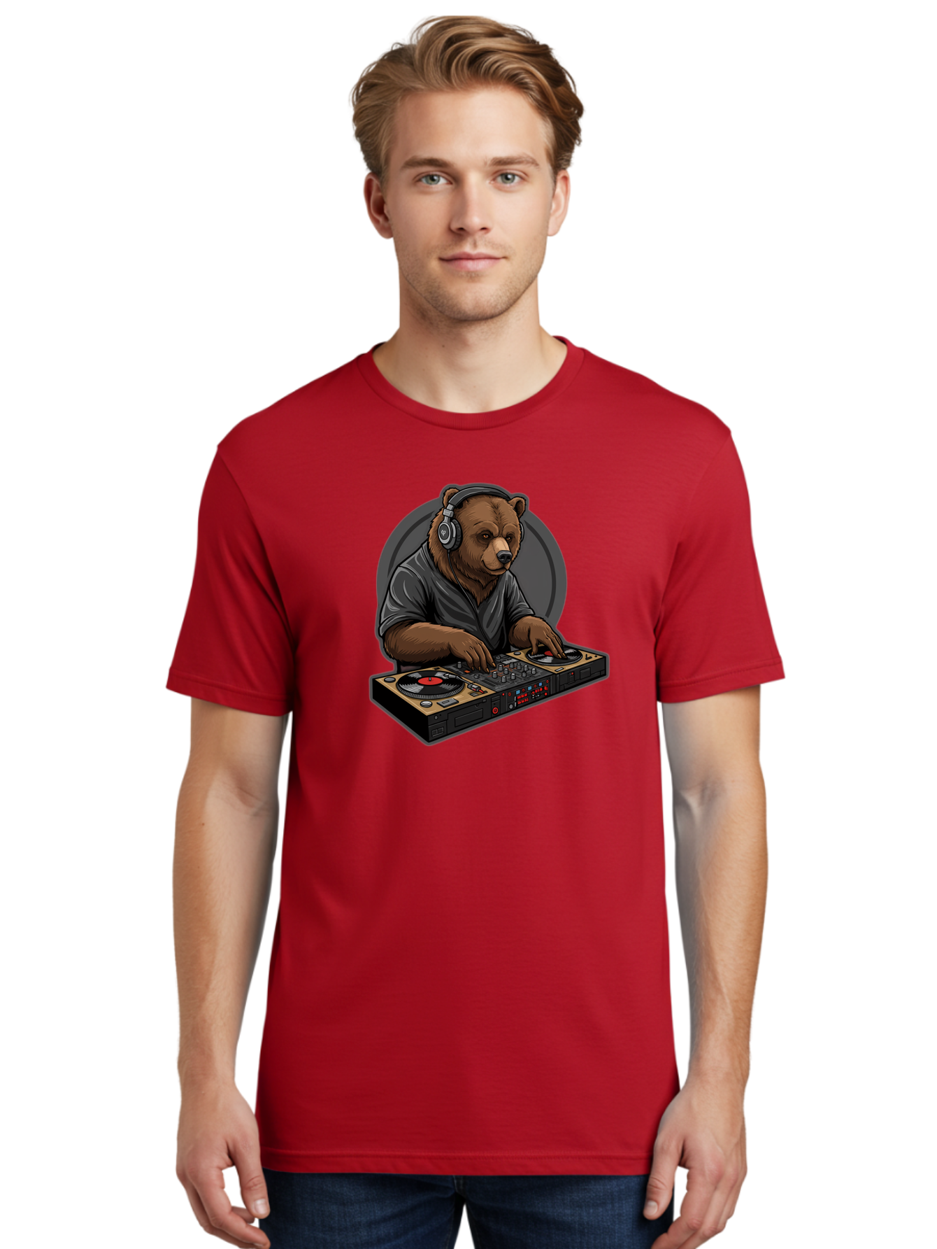 Bear-Dj Men'S Graphic Tee, 100% Cotton, Comfortable Casual Summer Wear, Machine Washable, Vintage Camera, Old Camera, Antique Camera, Black Camera, Classic Photography, Photography Equipment, Nostalgic Device, Film Camera, Camera Art Bae850