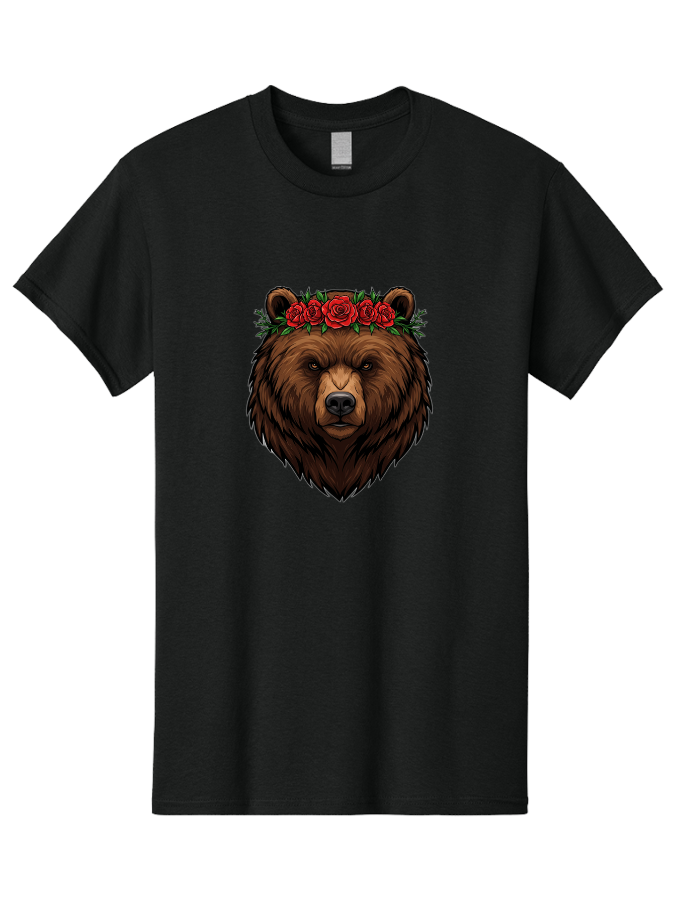 Bear-Head-With-Roses Men'S Graphic Tee, 100% Cotton, Comfortable Casual Summer Wear, Machine Washable, Vintage Camera, Old Camera, Antique Camera, Black Camera, Classic Photography, Photography Equipment, Nostalgic Device, Film Camera, Camera Art Bae854