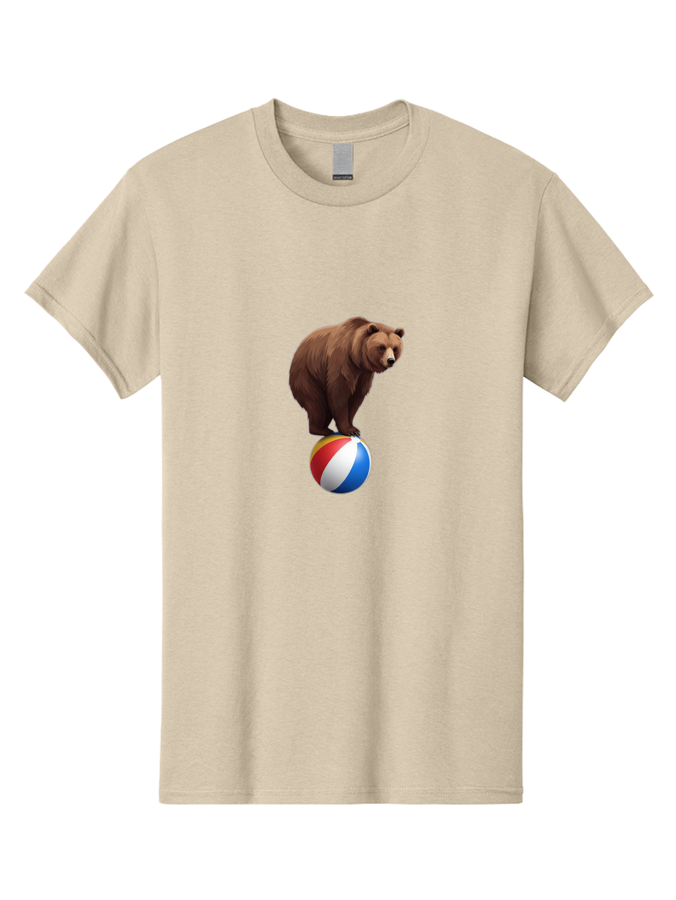 Bear-On-Beach-Ball Men'S Graphic Tee, 100% Cotton, Comfortable Casual Summer Wear, Machine Washable, Vintage Camera, Old Camera, Antique Camera, Black Camera, Classic Photography, Photography Equipment, Nostalgic Device, Film Camera, Camera Art Bae862