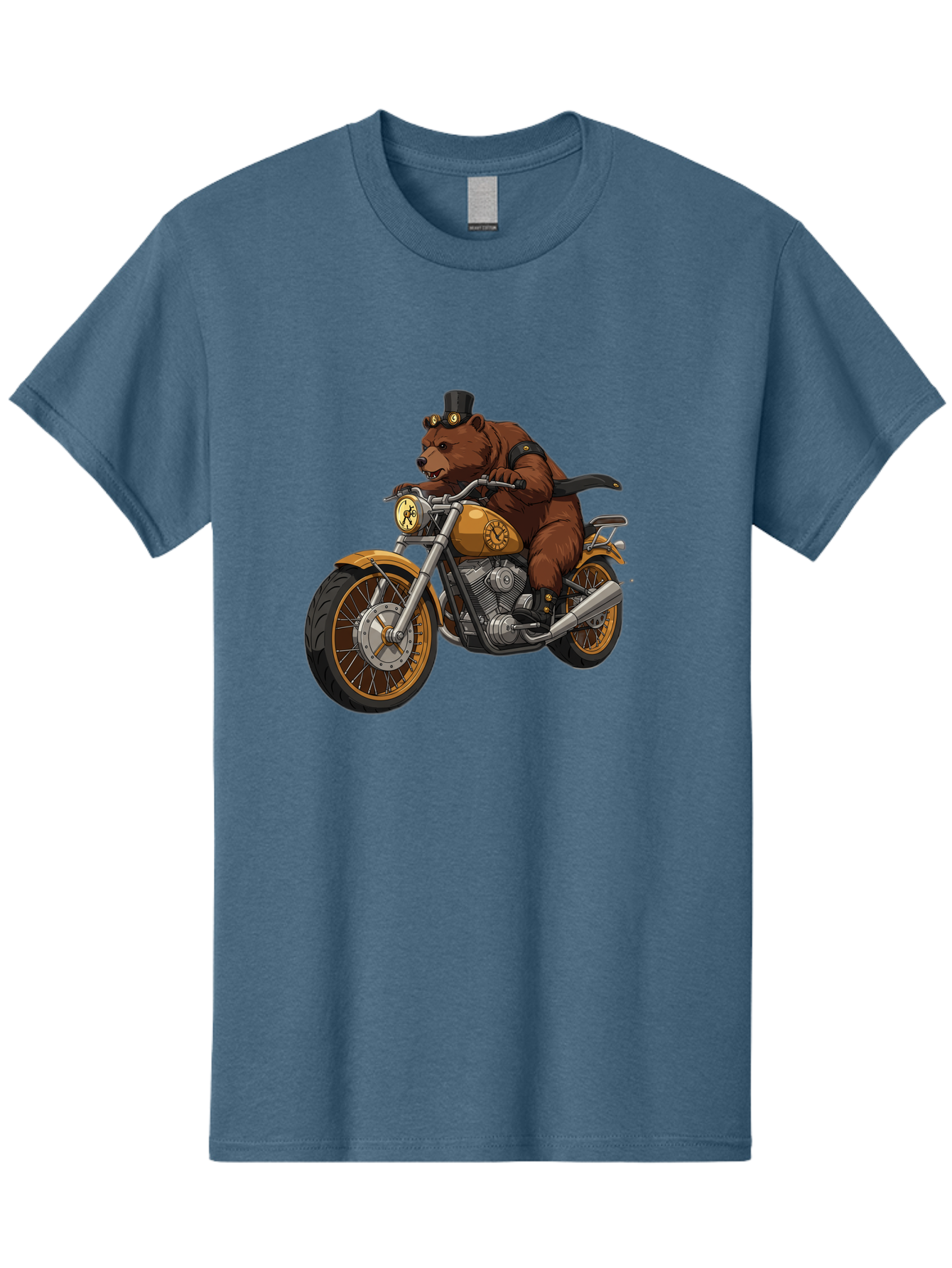 Bear-Riding-Motorcycle-1 Men'S Graphic Tee, 100% Cotton, Comfortable Casual Summer Wear, Machine Washable, Vintage Camera, Old Camera, Antique Camera, Black Camera, Classic Photography, Photography Equipment, Nostalgic Device, Film Camera, Bae863