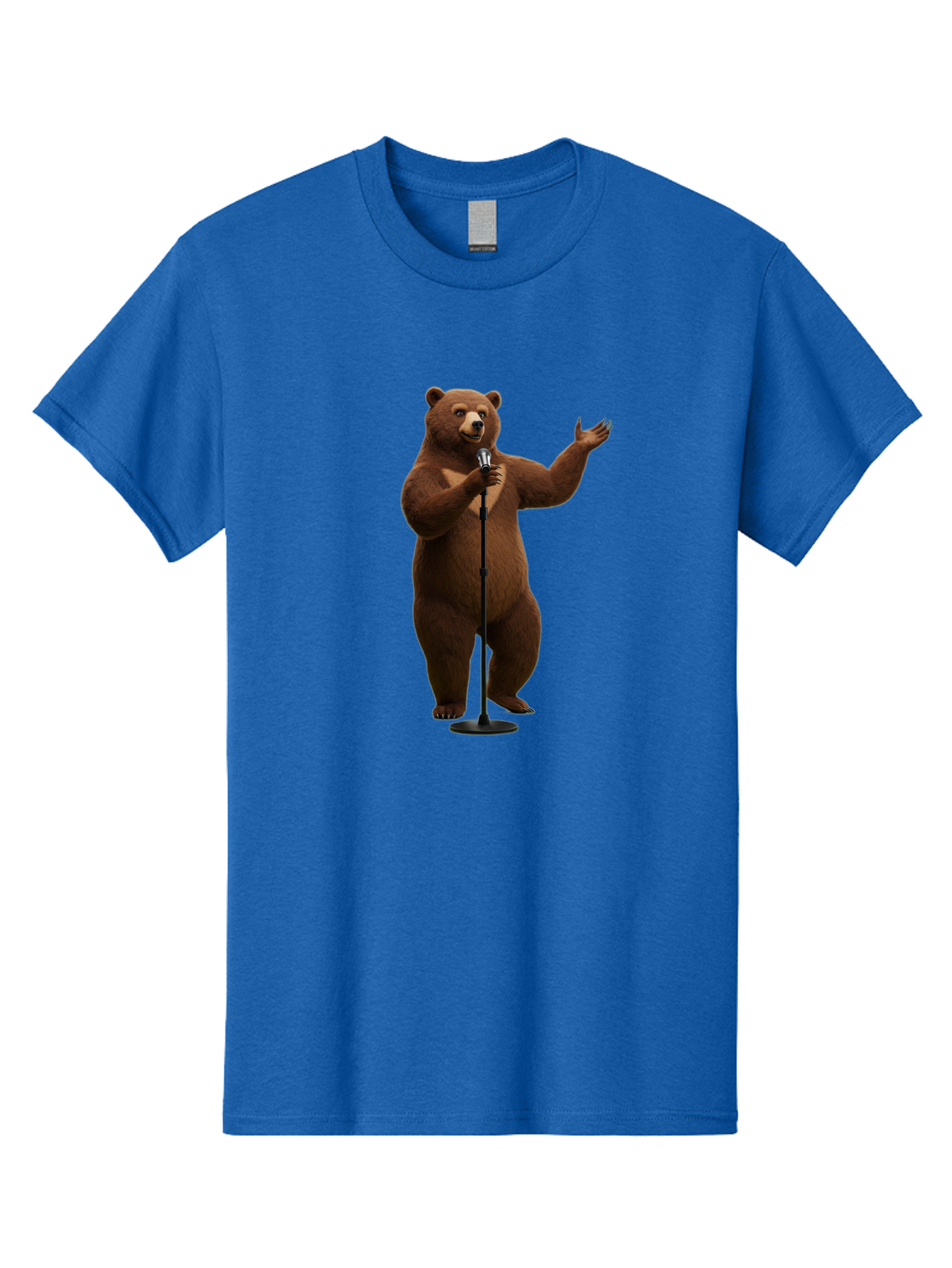 Bear-Singing Men'S Graphic Tee, 100% Cotton, Comfortable Casual Summer Wear, Machine Washable, Vintage Camera, Old Camera, Antique Camera, Black Camera, Classic Photography, Photography Equipment, Nostalgic Device, Film Camera, Camera Art Bae866