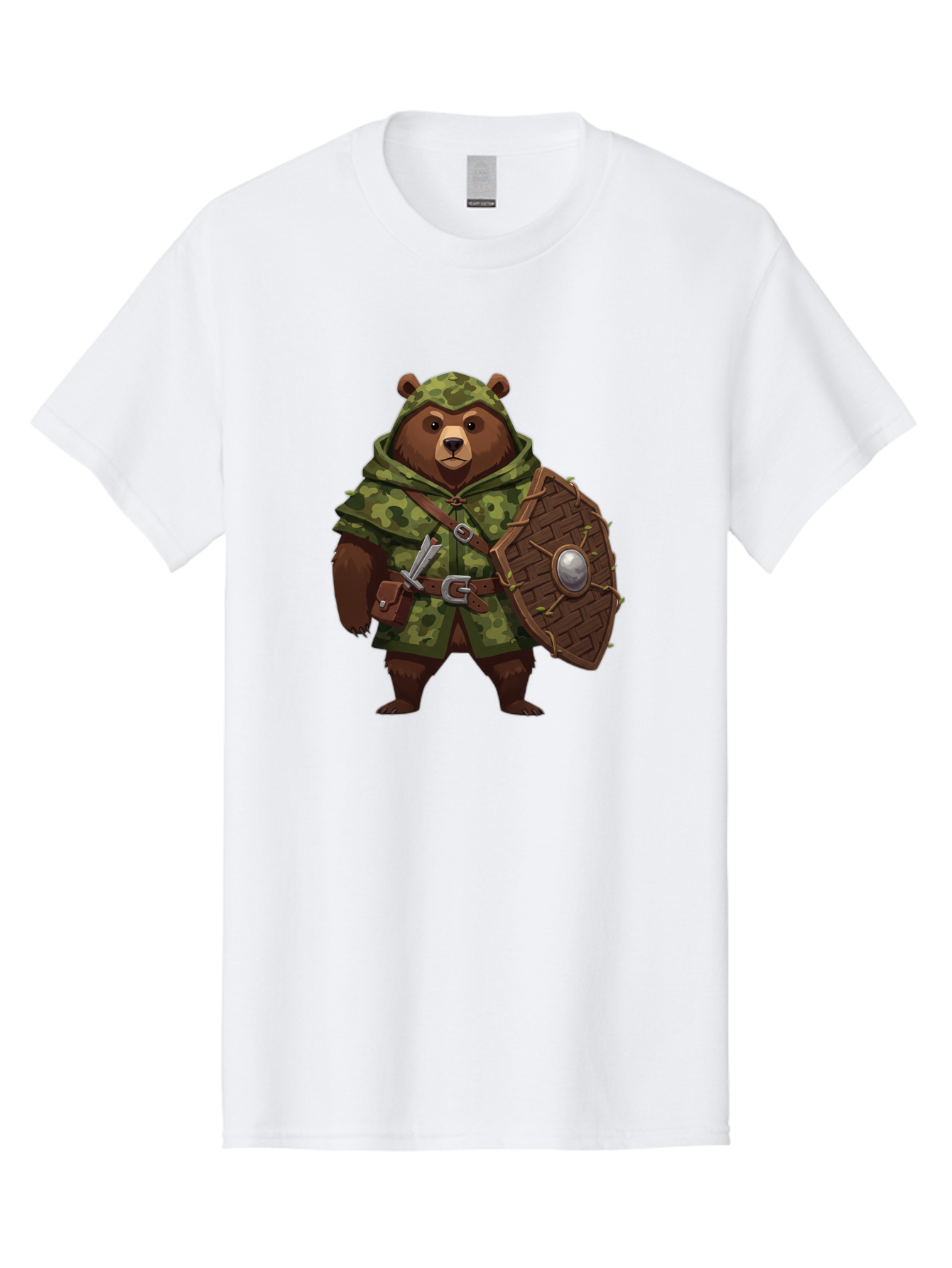 Bear-Warrior-1 Men'S Graphic Tee, 100% Cotton, Comfortable Casual Summer Wear, Machine Washable, Vintage Camera, Old Camera, Antique Camera, Black Camera, Classic Photography, Photography Equipment, Nostalgic Device, Film Camera, Camera Art Bae867