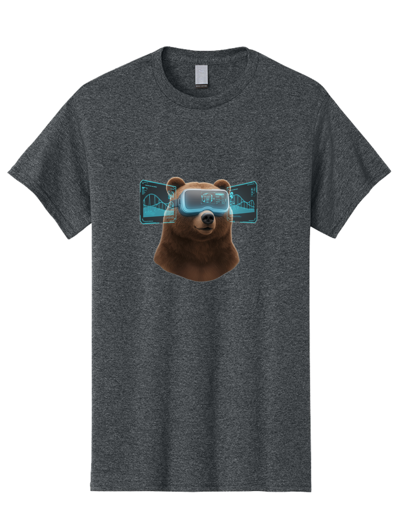 Bear-Wearing-Vr-Headset Men'S Graphic Tee, 100% Cotton, Comfortable Casual Summer Wear, Machine Washable, Vintage Camera, Old Camera, Antique Camera, Black Camera, Classic Photography, Photography Equipment, Nostalgic Device, Film Camera, Bae870