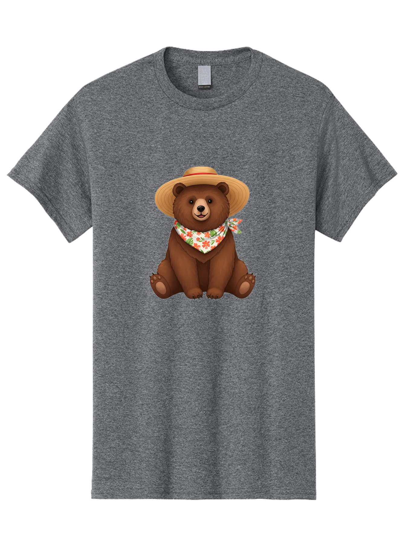 Bear-With-Hat-And-Bandana Men'S Graphic Tee, 100% Cotton, Comfortable Casual Summer Wear, Machine Washable, Vintage Camera, Old Camera, Antique Camera, Black Camera, Classic Photography, Photography Equipment, Nostalgic Device, Film Camera, Bae876