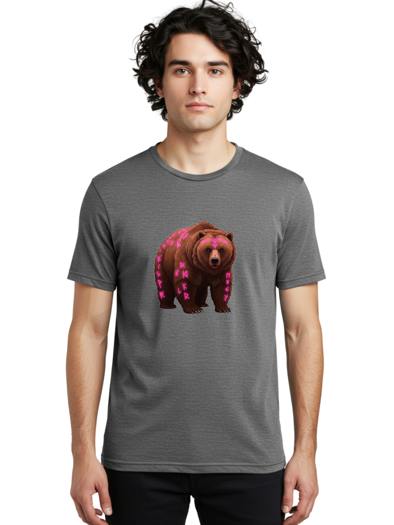 Bear-With-Pink-Symbols Men'S Graphic Tee, 100% Cotton, Comfortable Casual Summer Wear, Machine Washable, Vintage Camera, Old Camera, Antique Camera, Black Camera, Classic Photography, Photography Equipment, Nostalgic Device, Film Camera, Camera Art Bae883