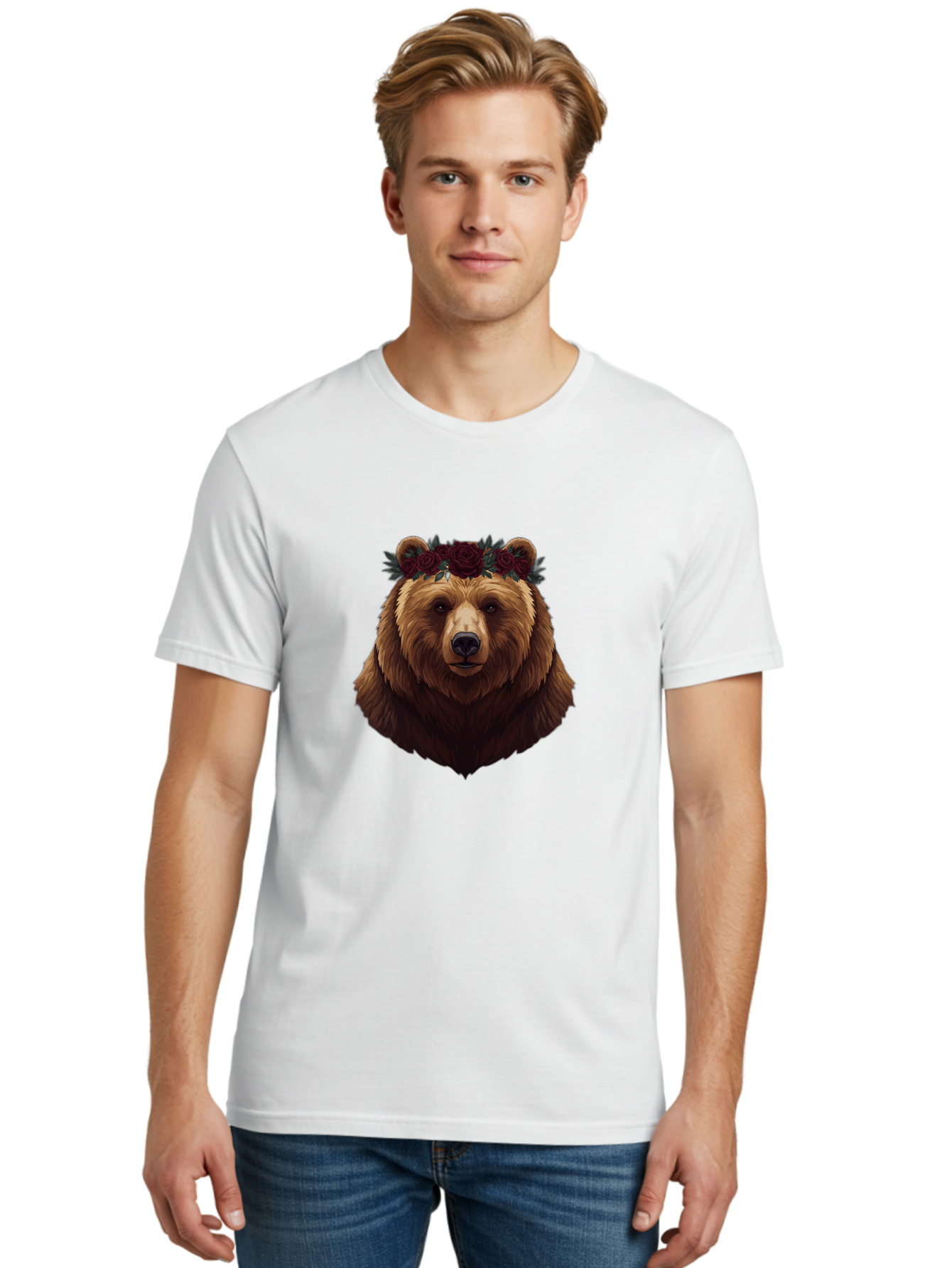Bear-With-Roses Men'S Graphic Tee, 100% Cotton, Comfortable Casual Summer Wear, Machine Washable, Vintage Camera, Old Camera, Antique Camera, Black Camera, Classic Photography, Photography Equipment, Nostalgic Device, Film Camera, Camera Art Bae884
