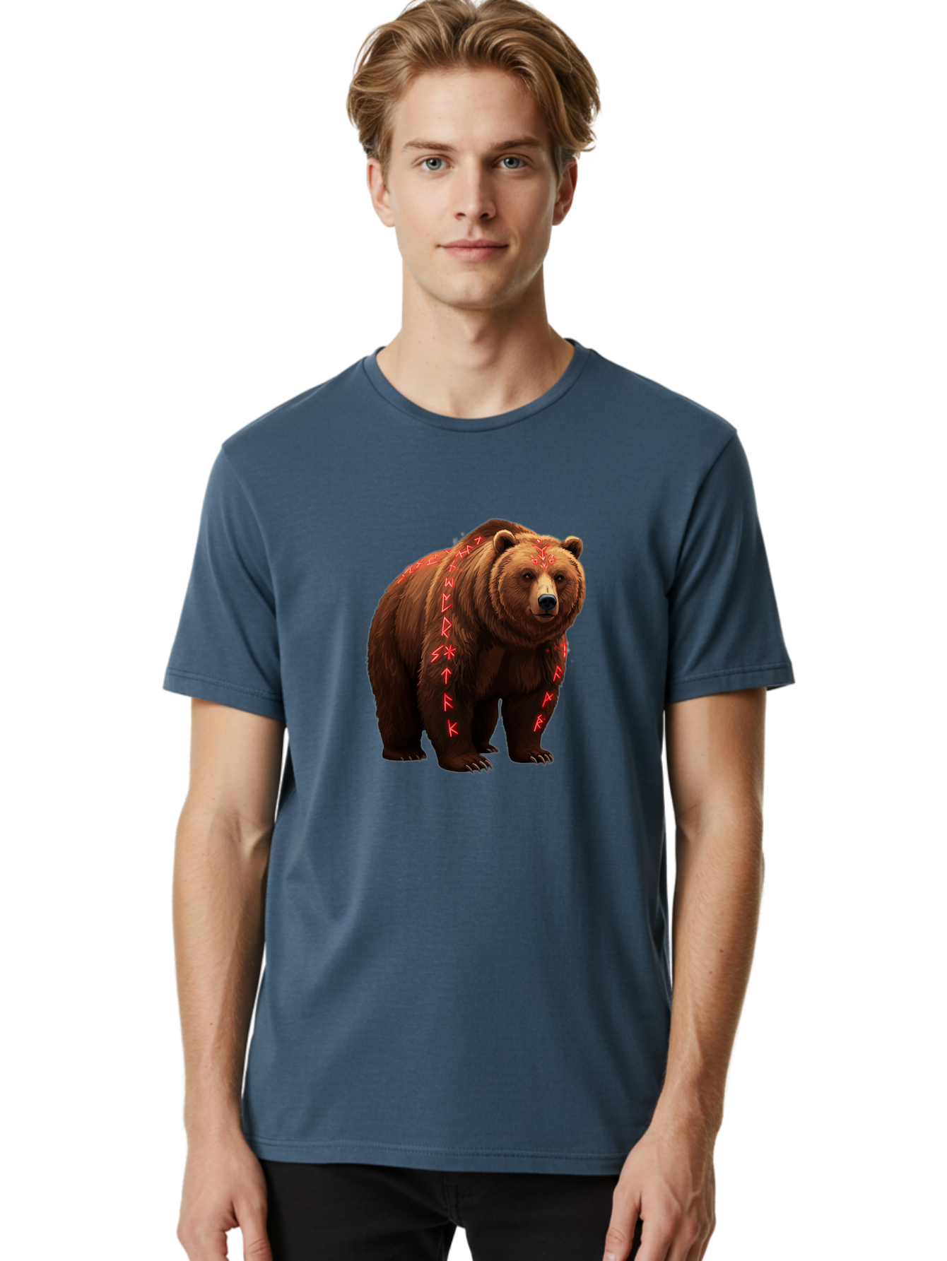 Bear-With-Runic-Symbols Men'S Graphic Tee, 100% Cotton, Comfortable Casual Summer Wear, Machine Washable, Vintage Camera, Old Camera, Antique Camera, Black Camera, Classic Photography, Photography Equipment, Nostalgic Device, Film Camera, Bae885