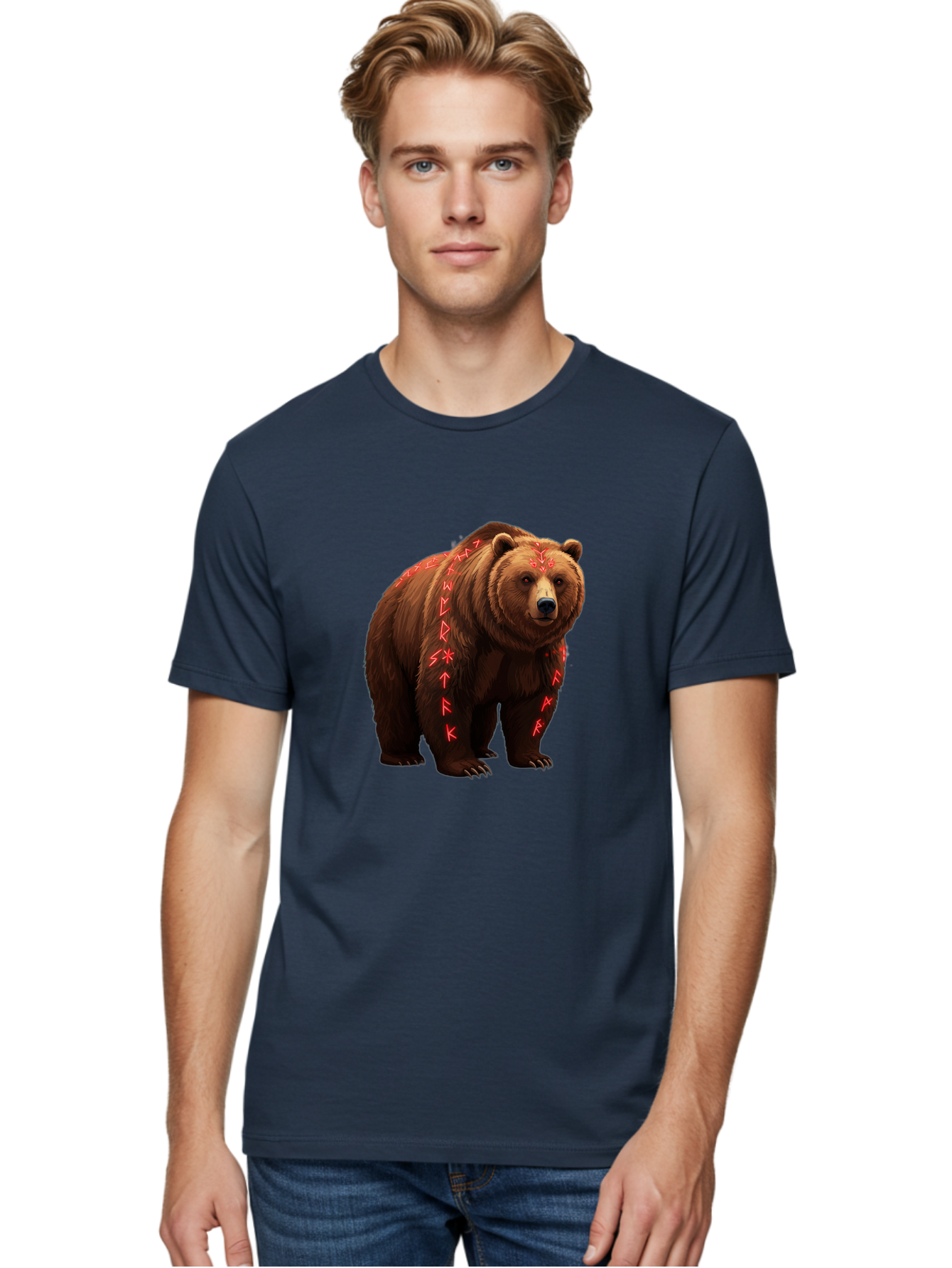 Bear-With-Runic-Symbols Men'S Graphic Tee, 100% Cotton, Comfortable Casual Summer Wear, Machine Washable, Vintage Camera, Old Camera, Antique Camera, Black Camera, Classic Photography, Photography Equipment, Nostalgic Device, Film Camera, Bae885