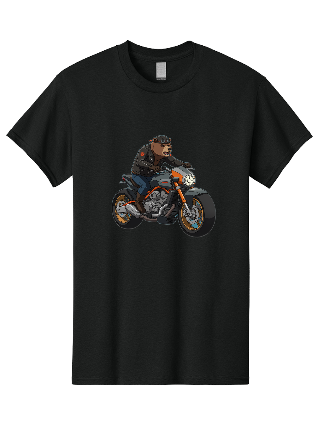 Biker-Bear-1 Men'S Graphic Tee, 100% Cotton, Comfortable Casual Summer Wear, Machine Washable, Vintage Camera, Old Camera, Antique Camera, Black Camera, Classic Photography, Photography Equipment, Nostalgic Device, Film Camera, Camera Art Bae892