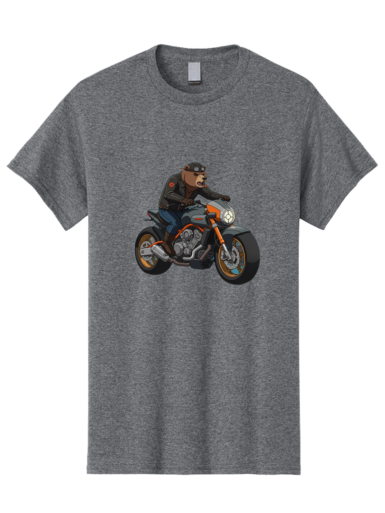 Biker-Bear-1 Men'S Graphic Tee, 100% Cotton, Comfortable Casual Summer Wear, Machine Washable, Vintage Camera, Old Camera, Antique Camera, Black Camera, Classic Photography, Photography Equipment, Nostalgic Device, Film Camera, Camera Art Bae892