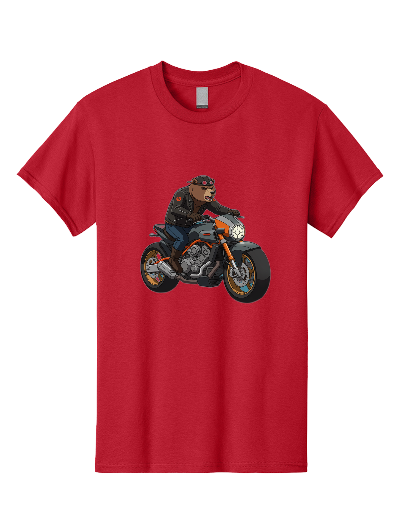 Biker-Bear-1 Men'S Graphic Tee, 100% Cotton, Comfortable Casual Summer Wear, Machine Washable, Vintage Camera, Old Camera, Antique Camera, Black Camera, Classic Photography, Photography Equipment, Nostalgic Device, Film Camera, Camera Art Bae892