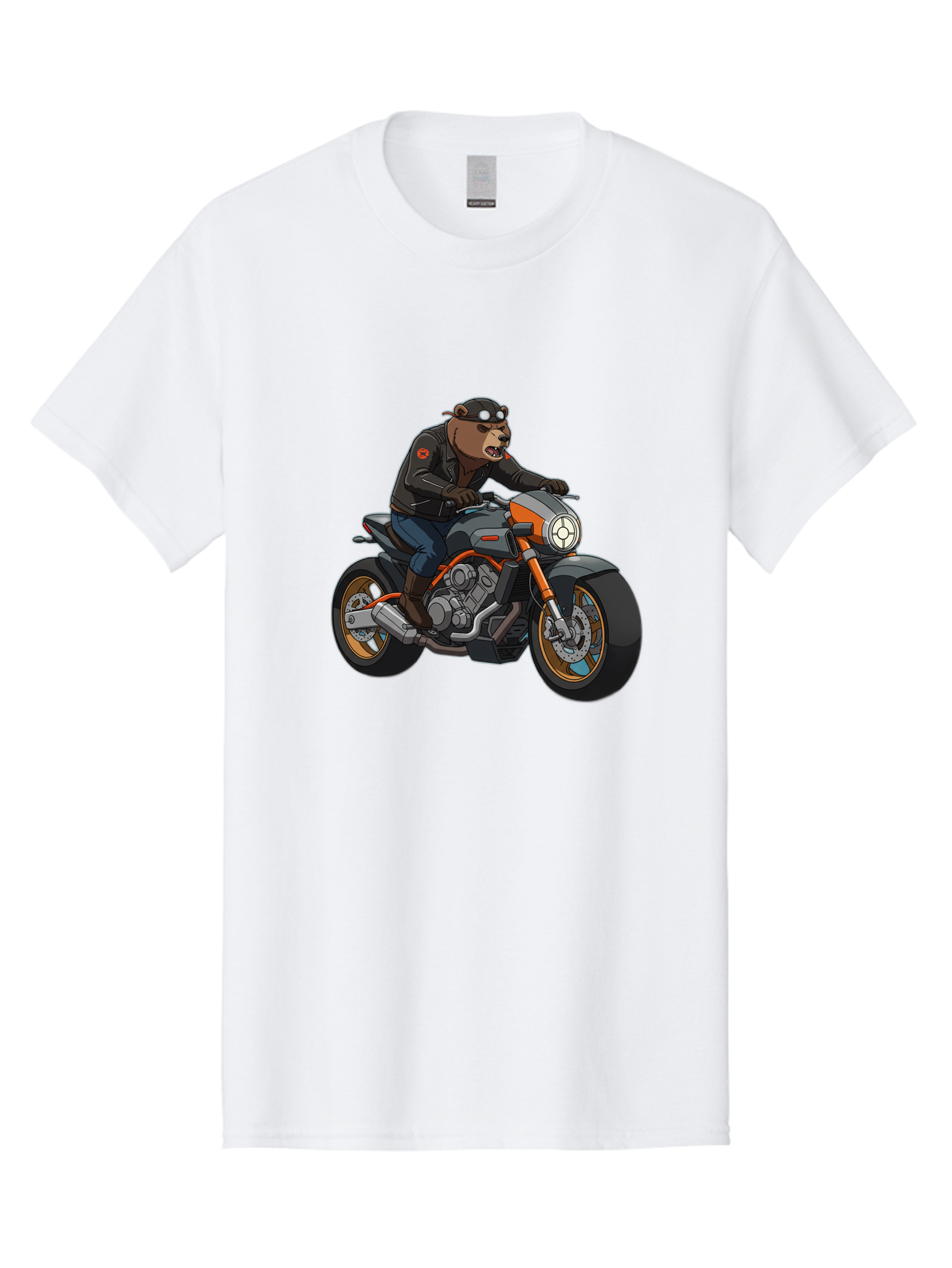 Biker-Bear-1 Men'S Graphic Tee, 100% Cotton, Comfortable Casual Summer Wear, Machine Washable, Vintage Camera, Old Camera, Antique Camera, Black Camera, Classic Photography, Photography Equipment, Nostalgic Device, Film Camera, Camera Art Bae892