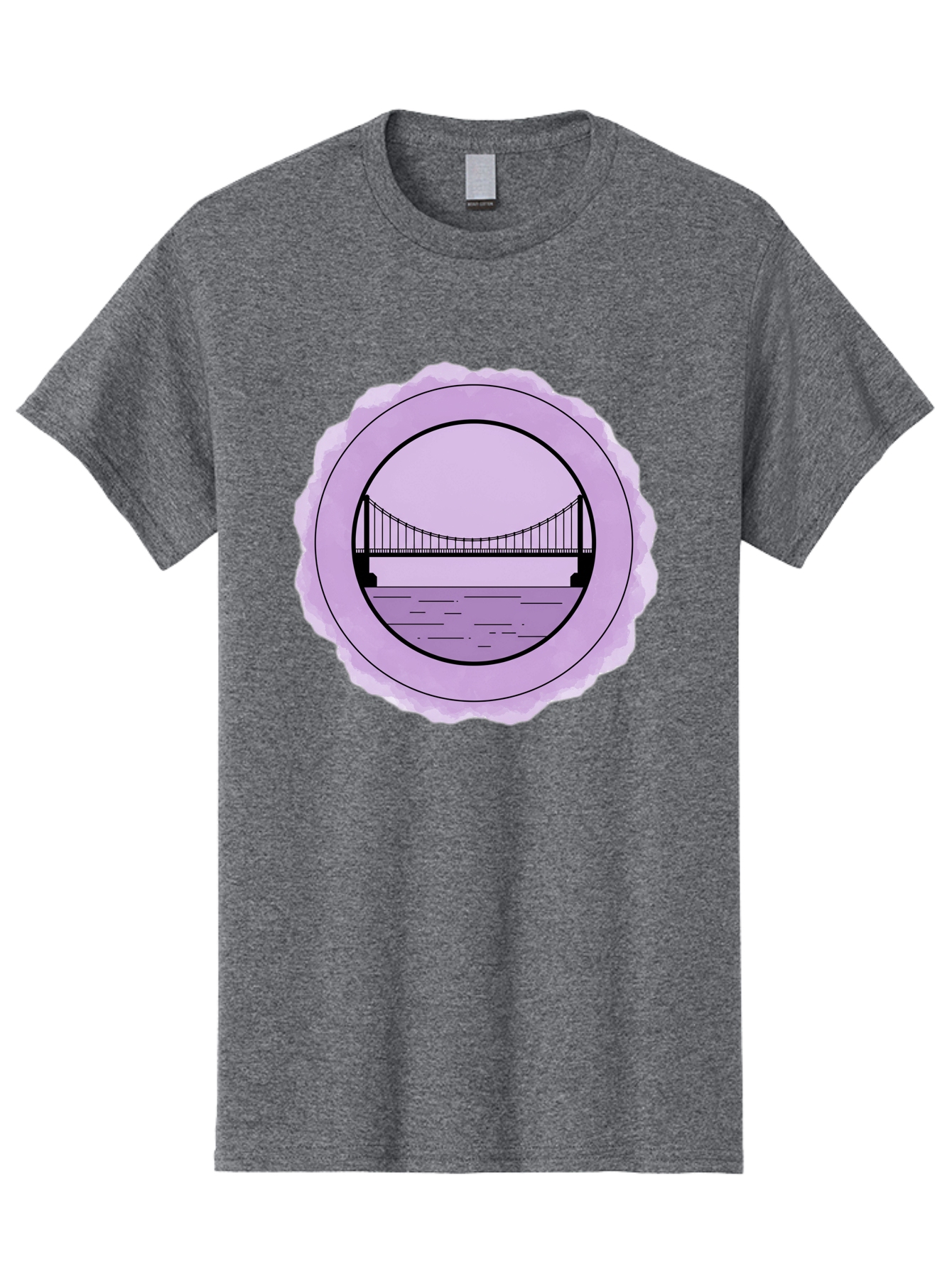 Bridge-Illustration Men'S Graphic Tee, 100% Cotton, Comfortable Casual Summer Wear, Machine Washable, Vintage Camera, Old Camera, Antique Camera, Black Camera, Classic Photography, Photography Equipment, Nostalgic Device, Film Camera, Bae905