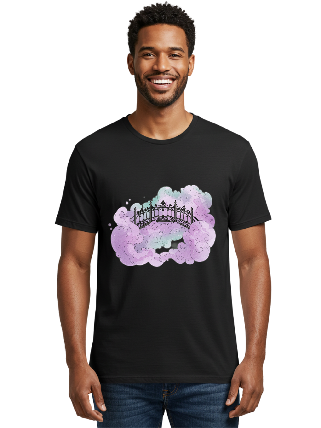 Bridge-In-Clouds Men'S Graphic Tee, 100% Cotton, Comfortable Casual Summer Wear, Machine Washable, Vintage Camera, Old Camera, Antique Camera, Black Camera, Classic Photography, Photography Equipment, Nostalgic Device, Film Camera, Camera Art Bae906