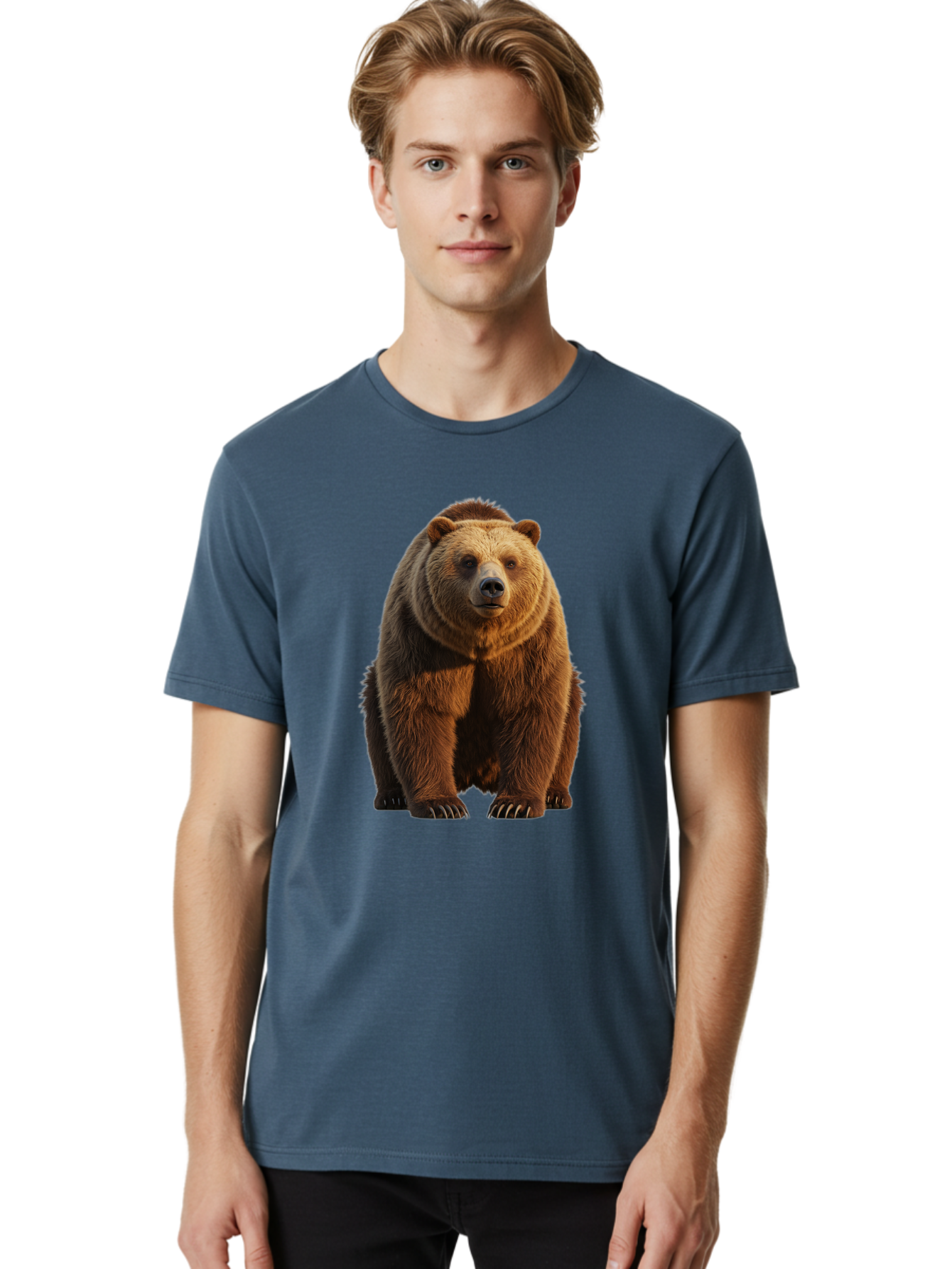 Brown-Bear-2 Men'S Graphic Tee, 100% Cotton, Comfortable Casual Summer Wear, Machine Washable, Vintage Camera, Old Camera, Antique Camera, Black Camera, Classic Photography, Photography Equipment, Nostalgic Device, Film Camera, Camera Art Bae909