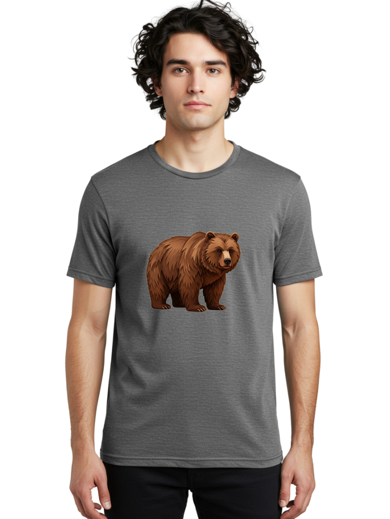 Brown-Bear-7 Men'S Graphic Tee, 100% Cotton, Comfortable Casual Summer Wear, Machine Washable, Vintage Camera, Old Camera, Antique Camera, Black Camera, Classic Photography, Photography Equipment, Nostalgic Device, Film Camera, Camera Art Bae914