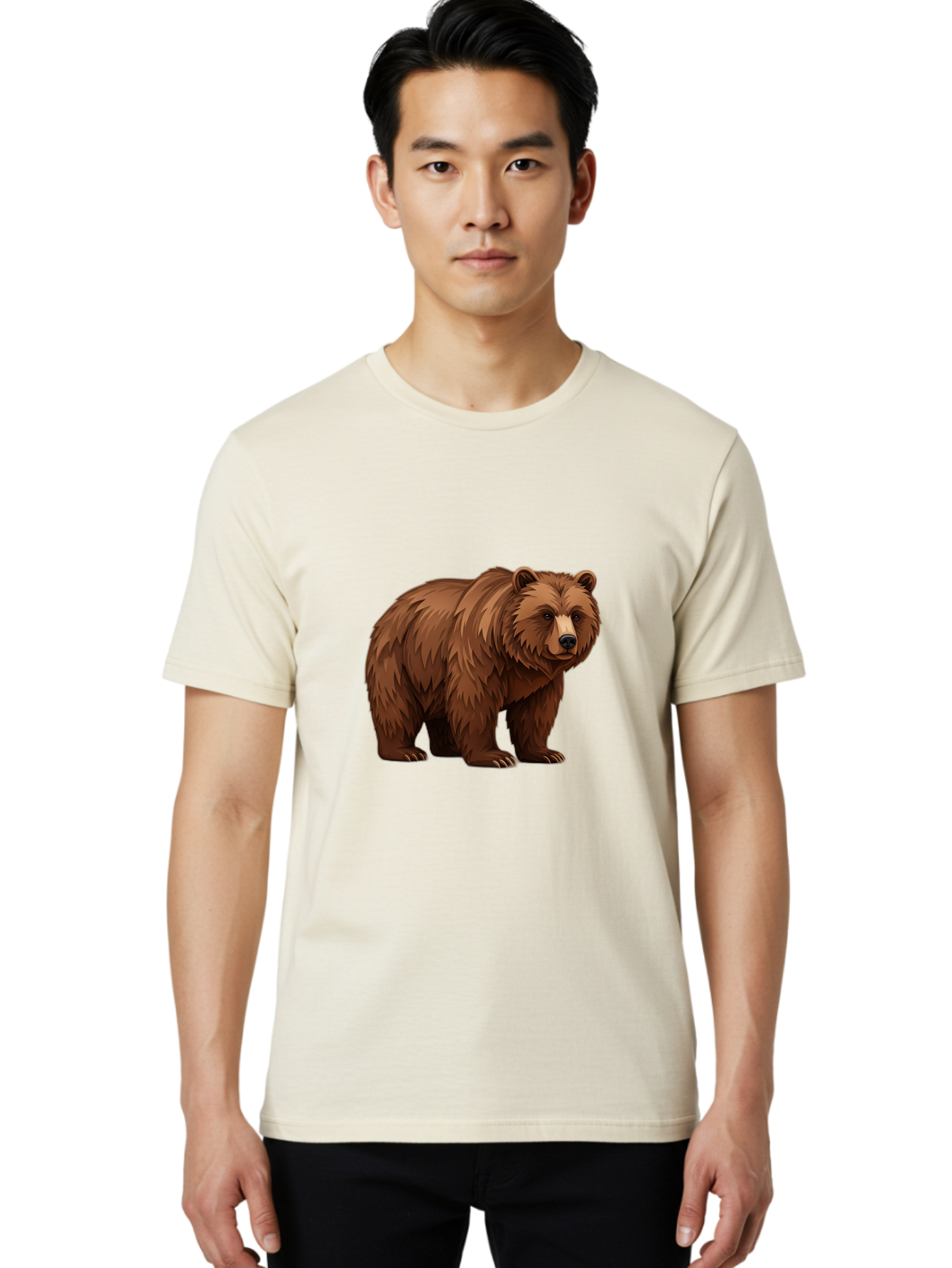 Brown-Bear-7 Men'S Graphic Tee, 100% Cotton, Comfortable Casual Summer Wear, Machine Washable, Vintage Camera, Old Camera, Antique Camera, Black Camera, Classic Photography, Photography Equipment, Nostalgic Device, Film Camera, Camera Art Bae914