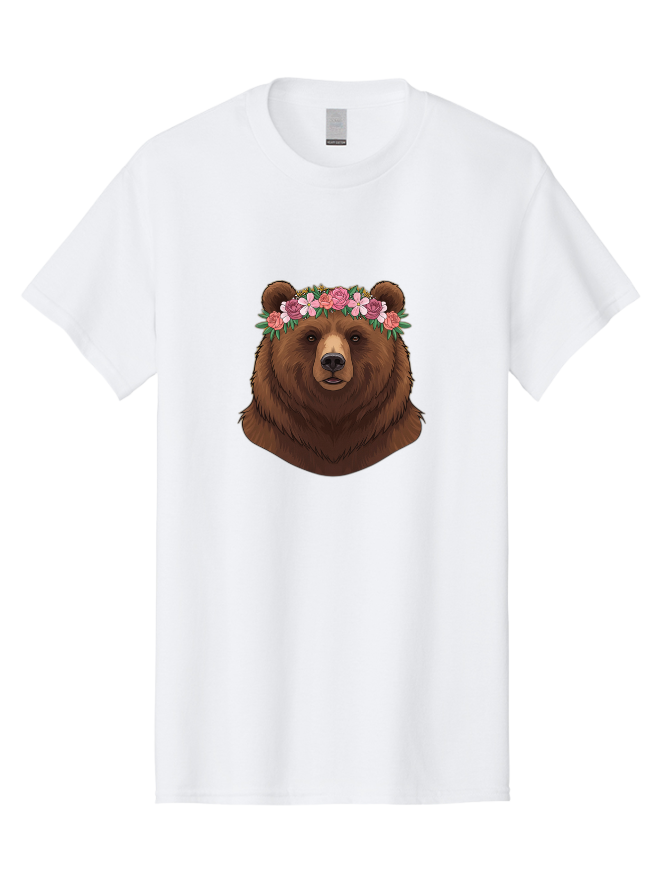 Brown-Bear-Crowned-With-Flowers Men'S Graphic Tee, 100% Cotton, Comfortable Casual Summer Wear, Machine Washable, Vintage Camera, Old Camera, Antique Camera, Black Camera, Classic Photography, Photography Equipment, Nostalgic Device, Bae916
