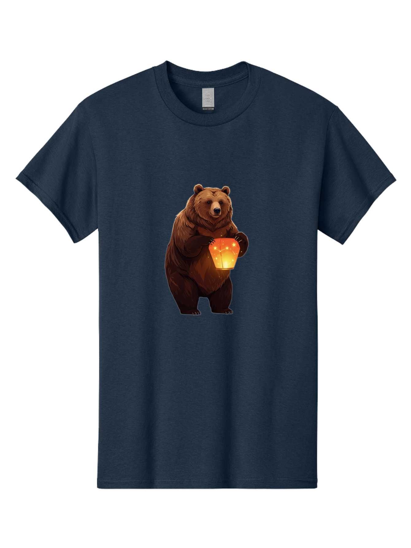 Brown-Bear-Holding-Lantern Men'S Graphic Tee, 100% Cotton, Comfortable Casual Summer Wear, Machine Washable, Vintage Camera, Old Camera, Antique Camera, Black Camera, Classic Photography, Photography Equipment, Nostalgic Device, Film Camera, Bae921