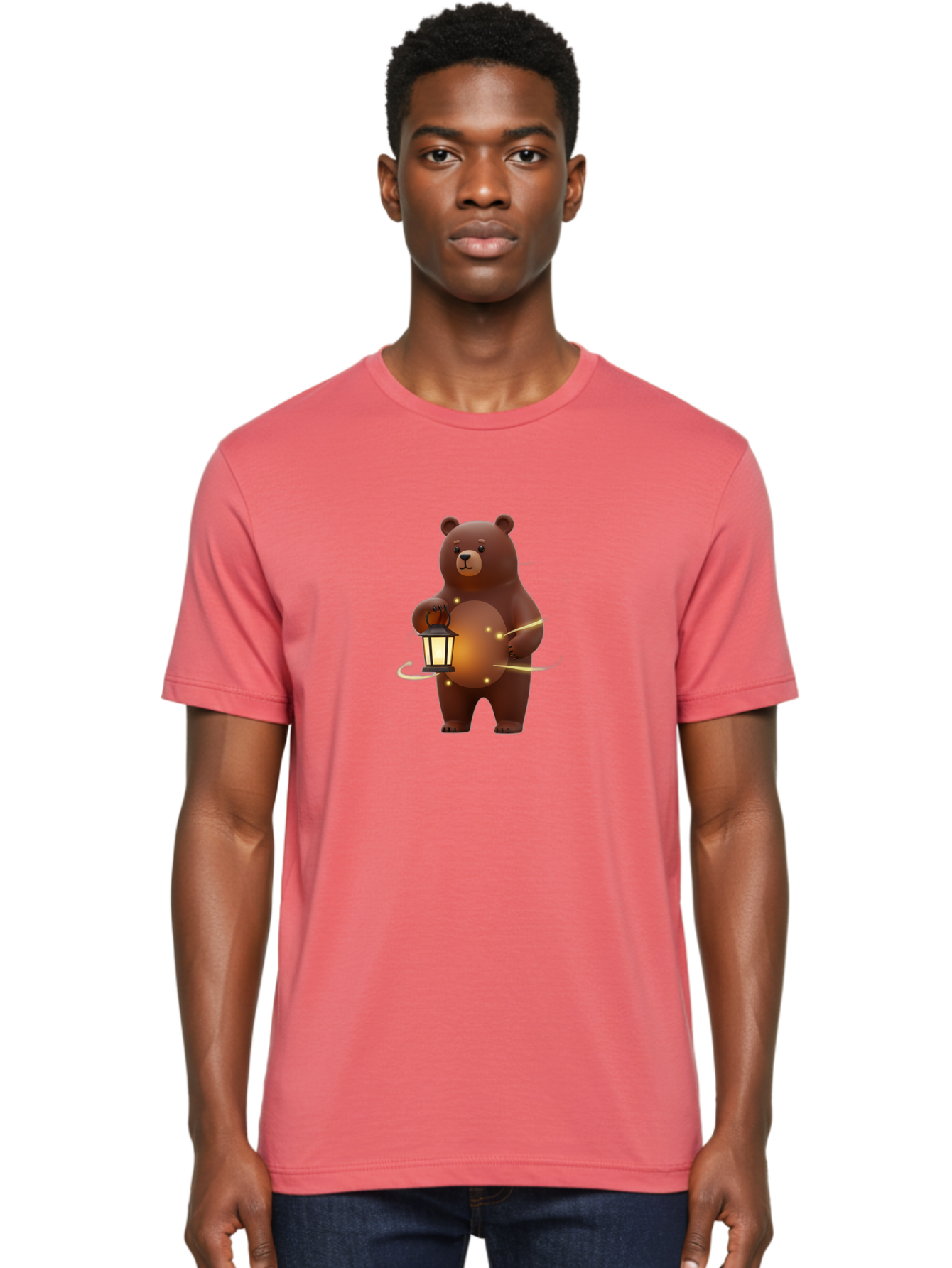 Brown-Bear-Lantern Men'S Graphic Tee, 100% Cotton, Comfortable Casual Summer Wear, Machine Washable, Vintage Camera, Old Camera, Antique Camera, Black Camera, Classic Photography, Photography Equipment, Nostalgic Device, Film Camera, Bae923