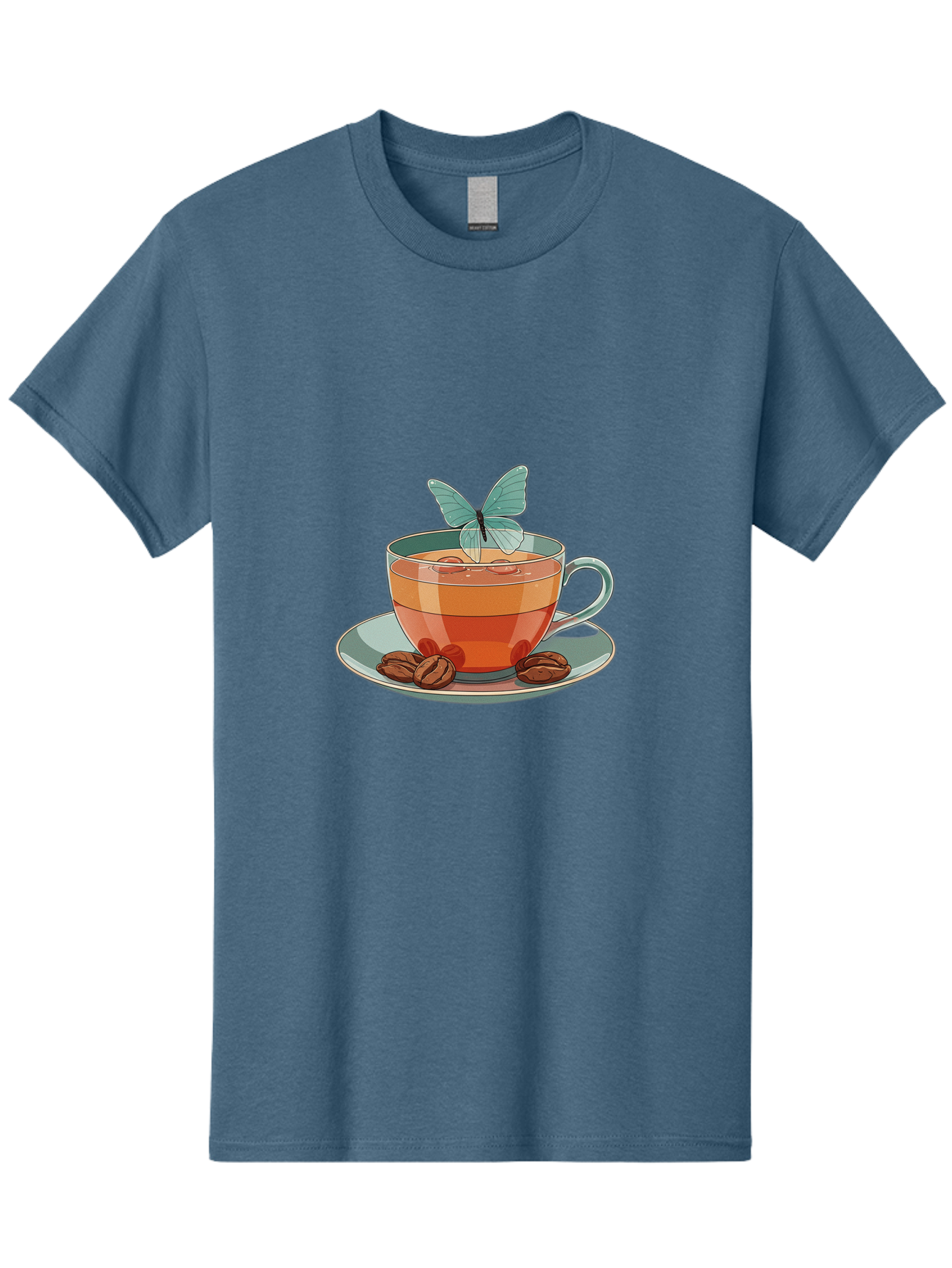 Butterfly-Coffee-Cup Men'S Graphic Tee, 100% Cotton, Comfortable Casual Summer Wear, Machine Washable, Vintage Camera, Old Camera, Antique Camera, Black Camera, Classic Photography, Photography Equipment, Nostalgic Device, Film Camera, Bae940