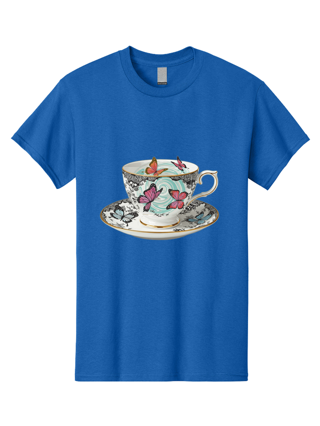 Butterfly-Tea-Cup Men'S Graphic Tee, 100% Cotton, Comfortable Casual Summer Wear, Machine Washable, Vintage Camera, Old Camera, Antique Camera, Black Camera, Classic Photography, Photography Equipment, Nostalgic Device, Film Camera, Camera Art Bae942
