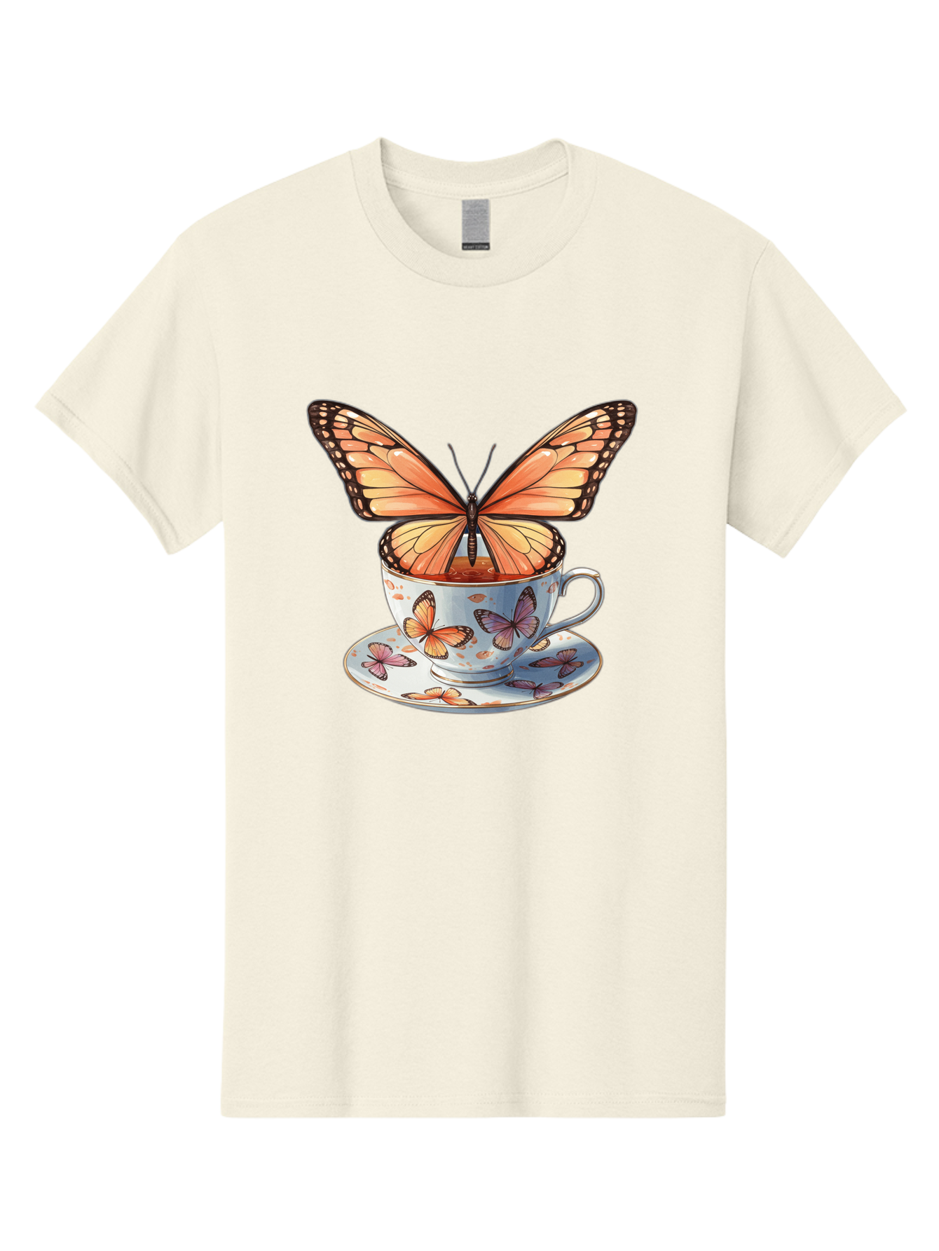 Butterfly-Teacup Men'S Graphic Tee, 100% Cotton, Comfortable Casual Summer Wear, Machine Washable, Vintage Camera, Old Camera, Antique Camera, Black Camera, Classic Photography, Photography Equipment, Nostalgic Device, Film Camera, Camera Art Bae944
