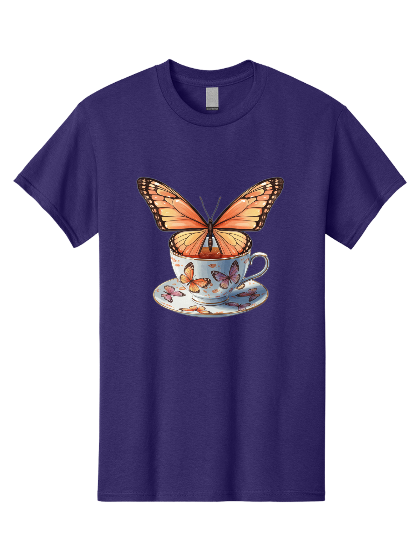 Butterfly-Teacup Men'S Graphic Tee, 100% Cotton, Comfortable Casual Summer Wear, Machine Washable, Vintage Camera, Old Camera, Antique Camera, Black Camera, Classic Photography, Photography Equipment, Nostalgic Device, Film Camera, Camera Art Bae944
