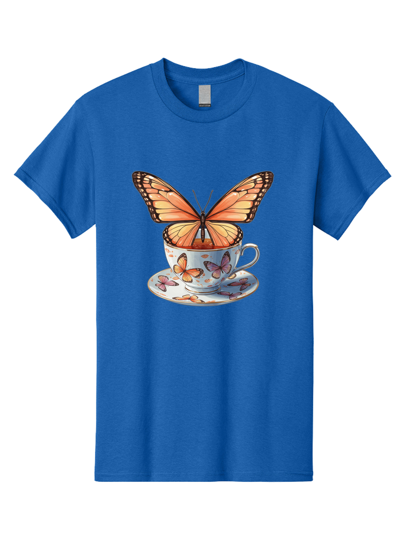 Butterfly-Teacup Men'S Graphic Tee, 100% Cotton, Comfortable Casual Summer Wear, Machine Washable, Vintage Camera, Old Camera, Antique Camera, Black Camera, Classic Photography, Photography Equipment, Nostalgic Device, Film Camera, Camera Art Bae944