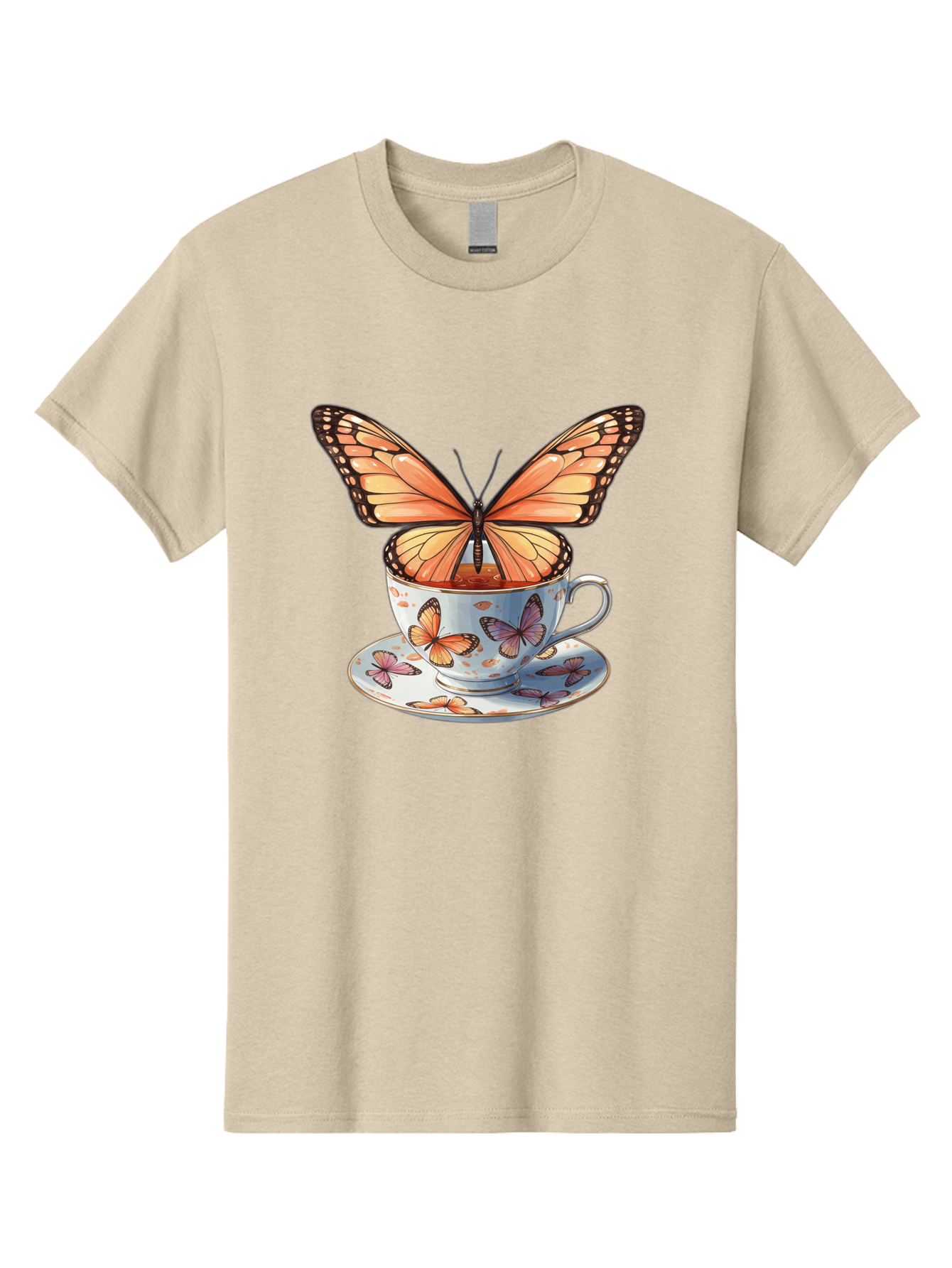 Butterfly-Teacup Men'S Graphic Tee, 100% Cotton, Comfortable Casual Summer Wear, Machine Washable, Vintage Camera, Old Camera, Antique Camera, Black Camera, Classic Photography, Photography Equipment, Nostalgic Device, Film Camera, Camera Art Bae944