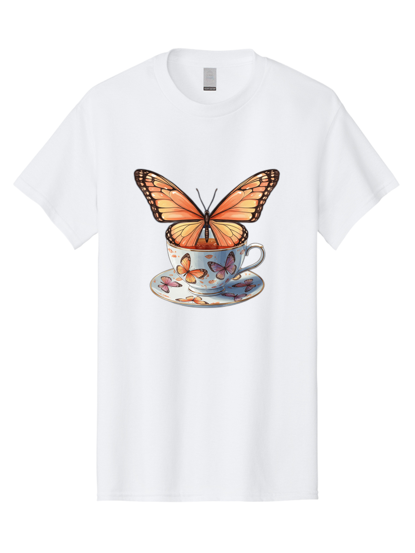 Butterfly-Teacup Men'S Graphic Tee, 100% Cotton, Comfortable Casual Summer Wear, Machine Washable, Vintage Camera, Old Camera, Antique Camera, Black Camera, Classic Photography, Photography Equipment, Nostalgic Device, Film Camera, Camera Art Bae944