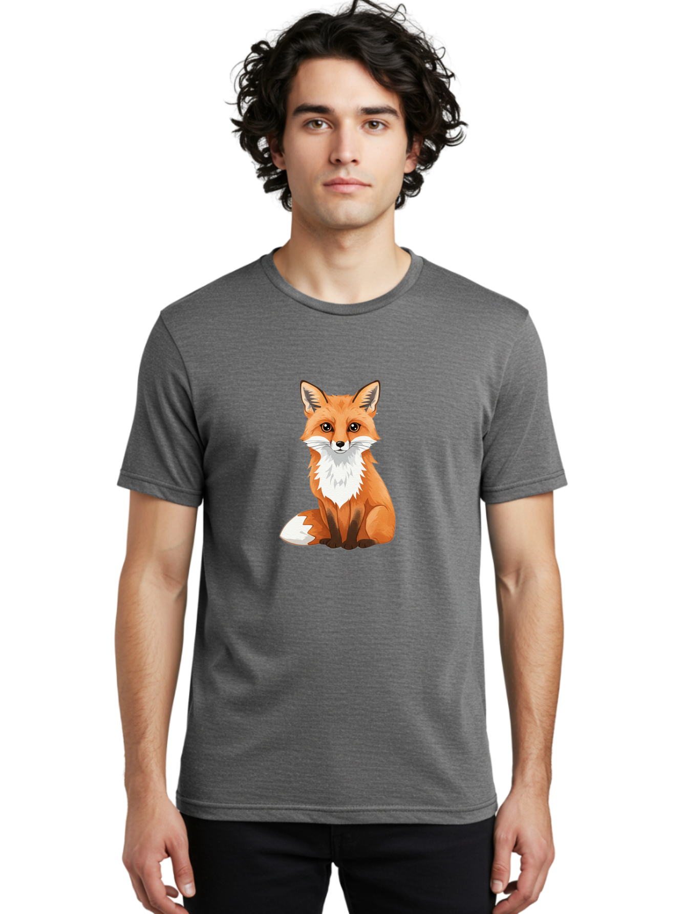 Cartoon-Fox-3 Men'S Graphic Tee, 100% Cotton, Comfortable Casual Summer Wear, Machine Washable, Vintage Camera, Old Camera, Antique Camera, Black Camera, Classic Photography, Photography Equipment, Nostalgic Device, Film Camera, Camera Art Bae952