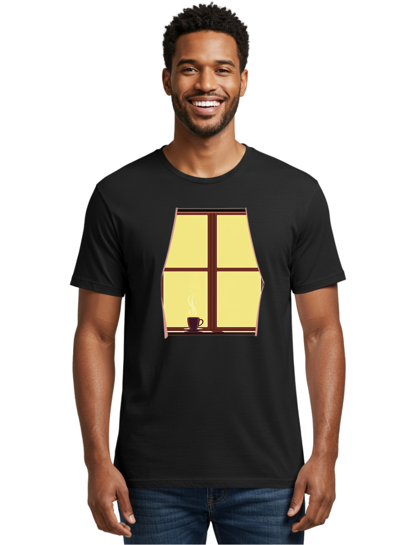 Coffee-By-Window Men'S Graphic Tee, 100% Cotton, Comfortable Casual Summer Wear, Machine Washable, Vintage Camera, Old Camera, Antique Camera, Black Camera, Classic Photography, Photography Equipment, Nostalgic Device, Film Camera, Camera Art Bae975