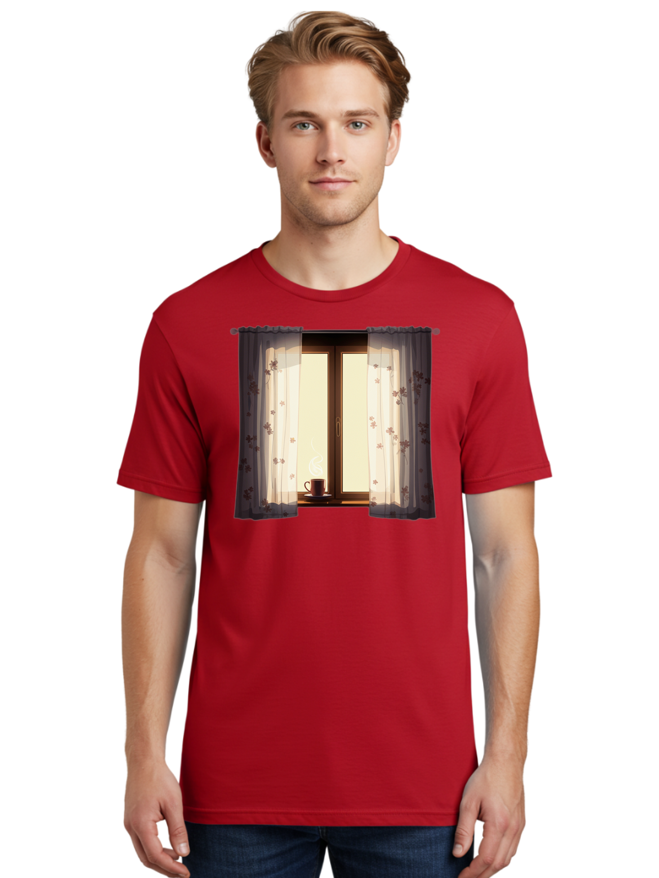 Curtains-Coffee-Cup Men'S Graphic Tee, 100% Cotton, Comfortable Casual Summer Wear, Machine Washable, Vintage Camera, Old Camera, Antique Camera, Black Camera, Classic Photography, Photography Equipment, Nostalgic Device, Film Camera, Bae999