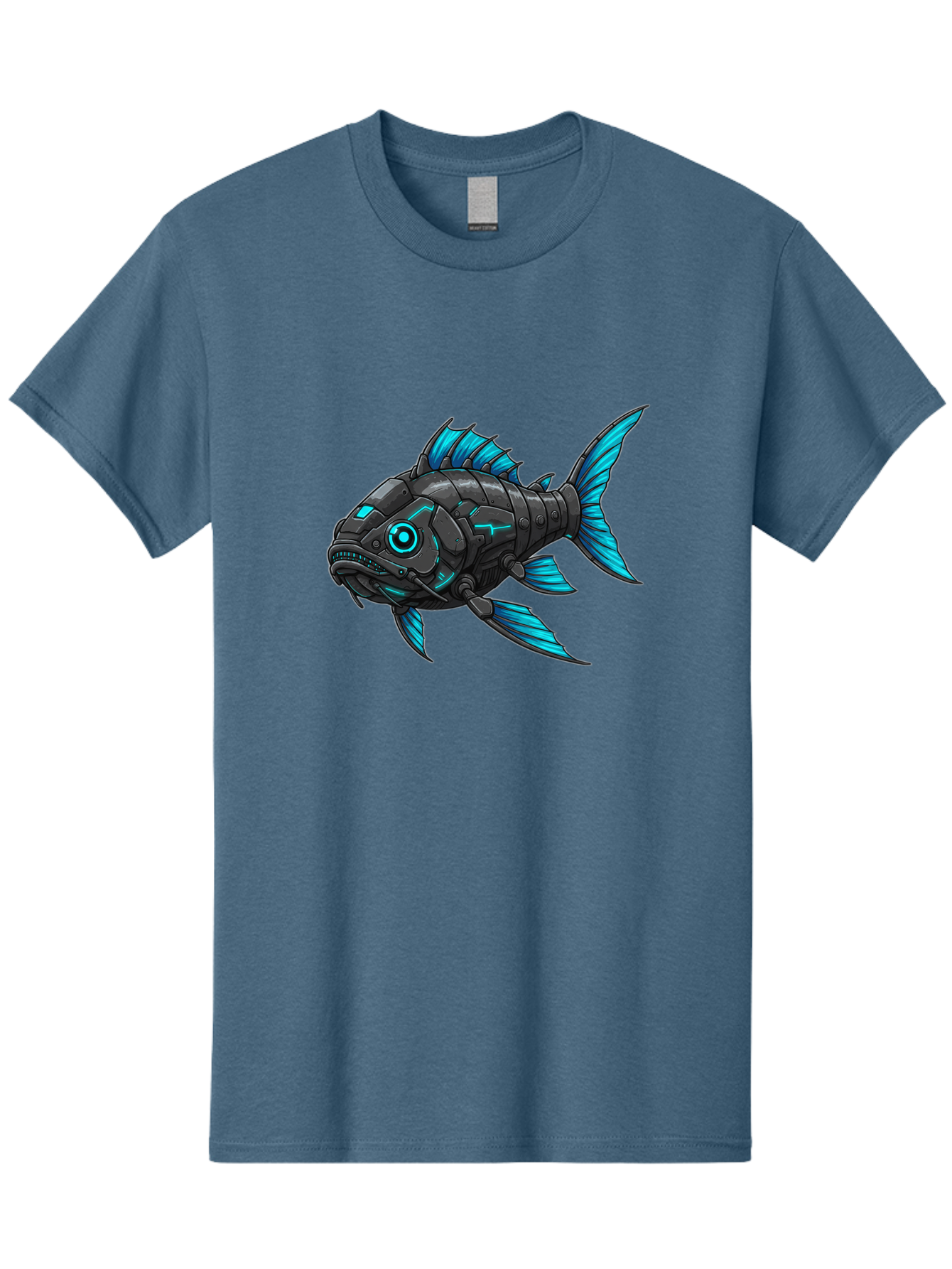 Cyber-Fish-1 Men'S Graphic Tee, 100% Cotton, Comfortable Casual Summer Wear, Machine Washable, Vintage Camera, Old Camera, Antique Camera, Black Camera, Classic Photography, Photography Equipment, Nostalgic Device, Film Camera, Camera Art Baf005