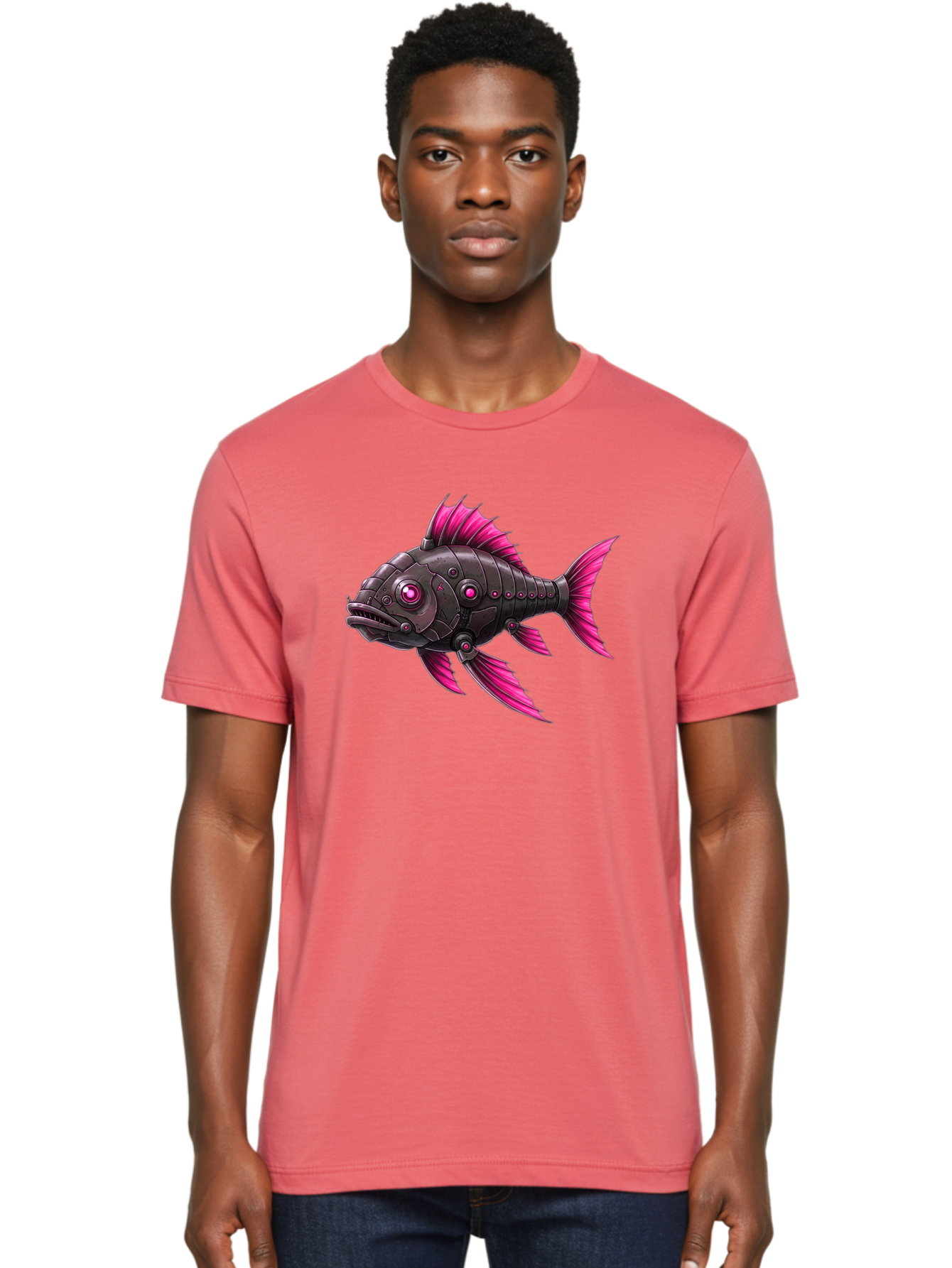 Cyber-Fish Men'S Graphic Tee, 100% Cotton, Comfortable Casual Summer Wear, Machine Washable, Vintage Camera, Old Camera, Antique Camera, Black Camera, Classic Photography, Photography Equipment, Nostalgic Device, Film Camera, Camera Art Baf006