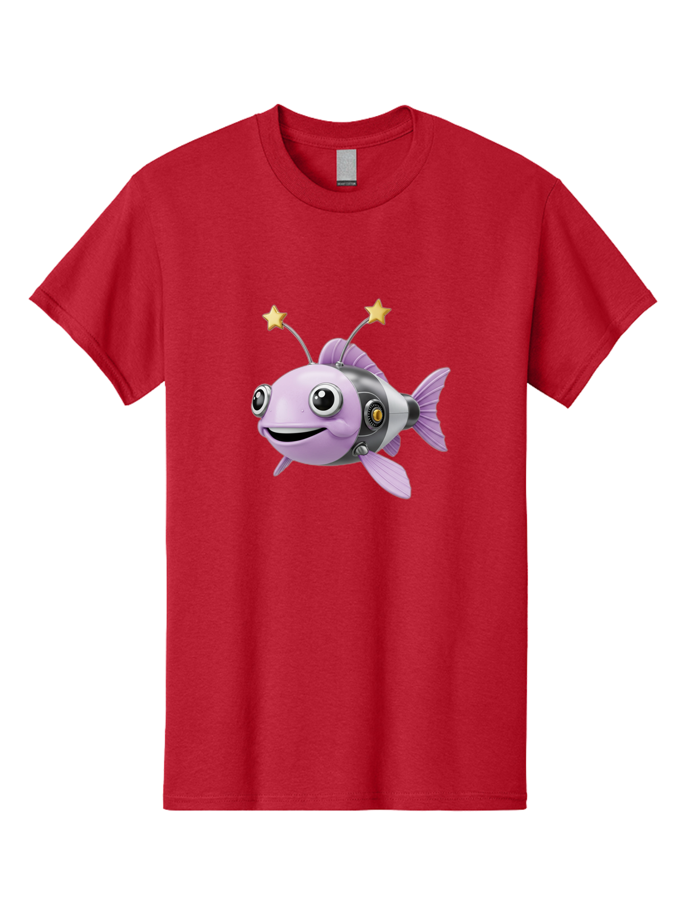 Cyborg-Fish-1 Men'S Graphic Tee, 100% Cotton, Comfortable Casual Summer Wear, Machine Washable, Vintage Camera, Old Camera, Antique Camera, Black Camera, Classic Photography, Photography Equipment, Nostalgic Device, Film Camera, Camera Art Baf009