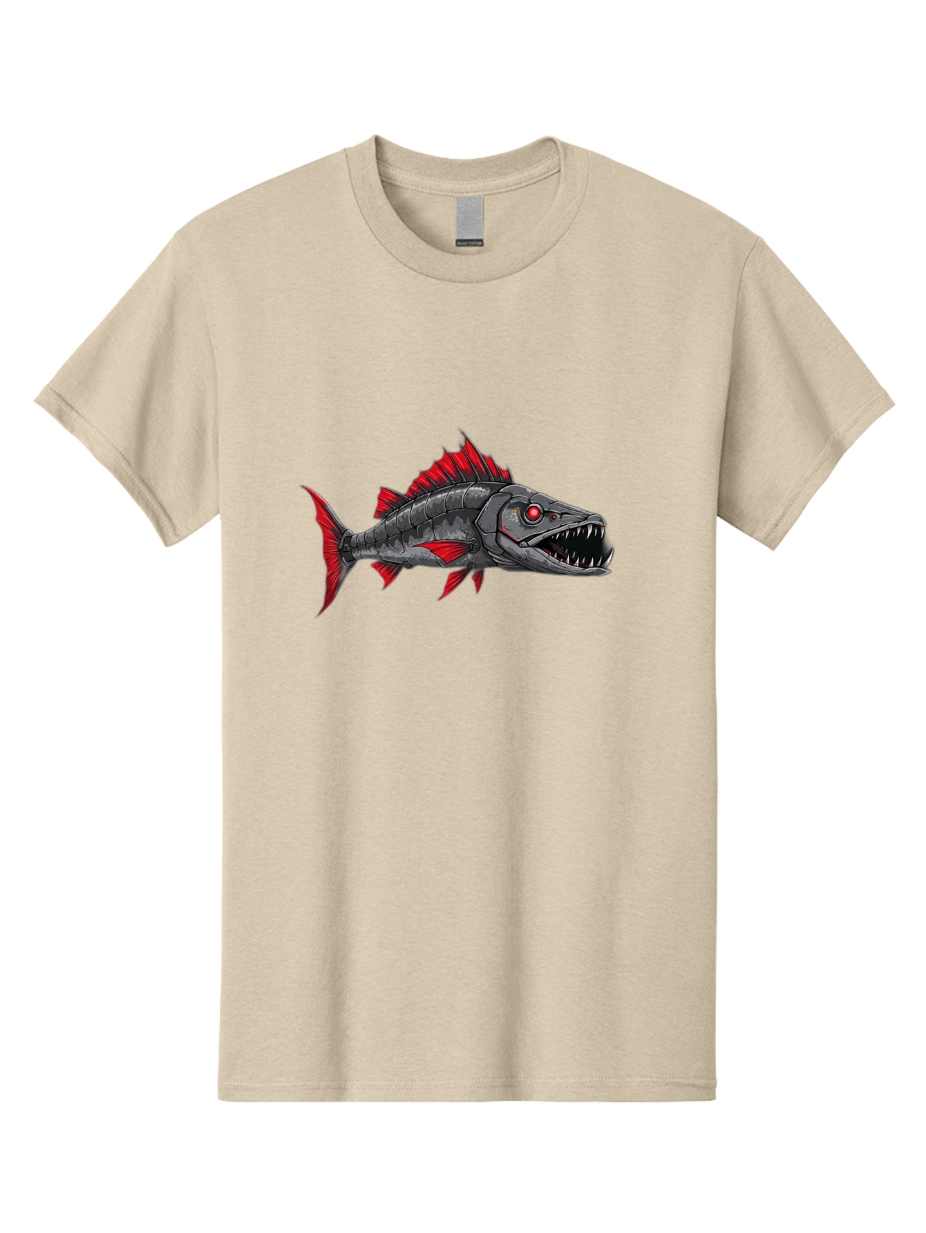 Cyborg-Shark Men'S Graphic Tee, 100% Cotton, Comfortable Casual Summer Wear, Machine Washable, Vintage Camera, Old Camera, Antique Camera, Black Camera, Classic Photography, Photography Equipment, Nostalgic Device, Film Camera, Camera Art Baf013