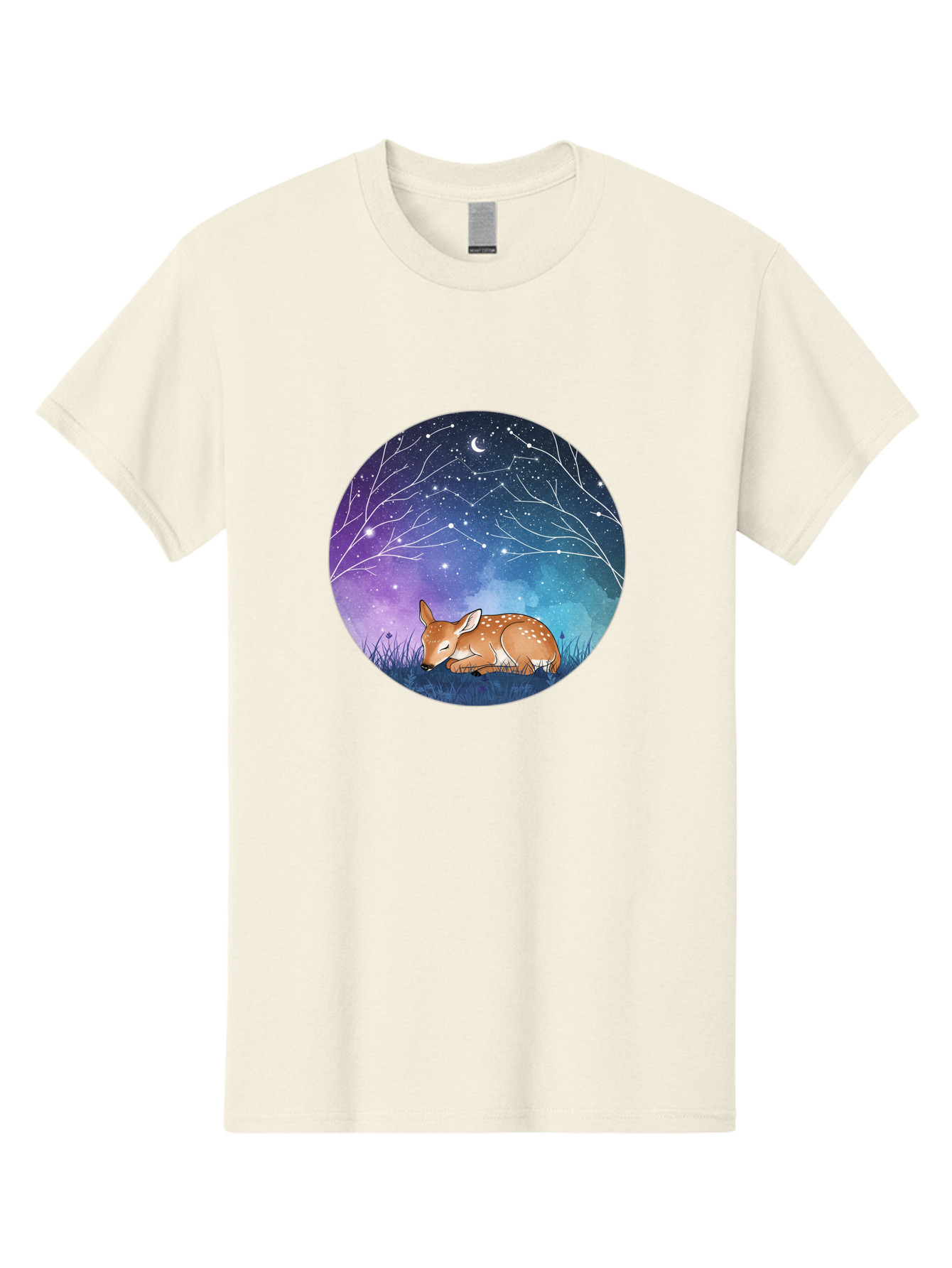 Deer-Under-Starry-Night-Sky Men'S Graphic Tee, 100% Cotton, Comfortable Casual Summer Wear, Machine Washable, Vintage Camera, Old Camera, Antique Camera, Black Camera, Classic Photography, Photography Equipment, Nostalgic Device, Film Camera, Baf030