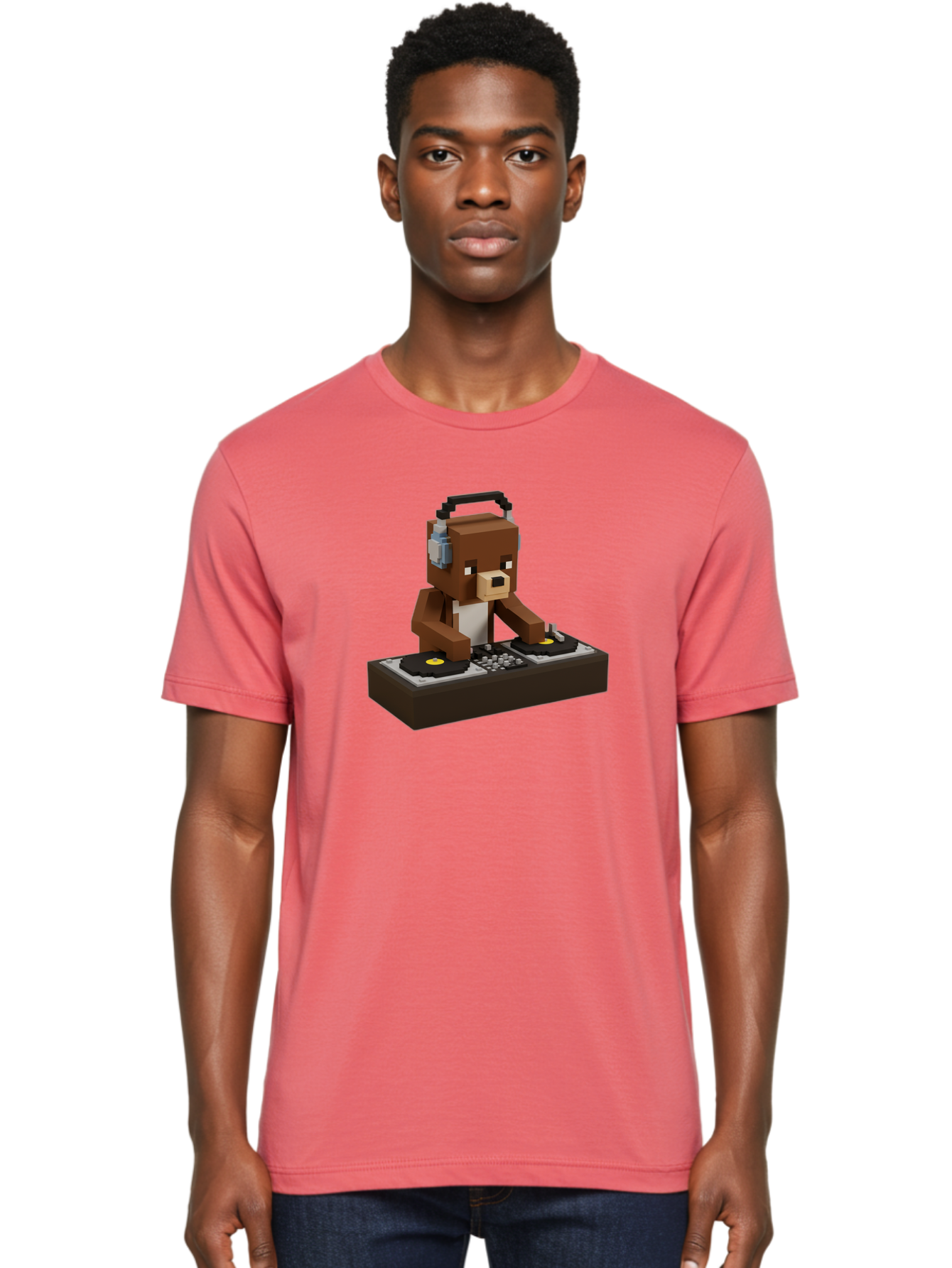 Dj-Bear-5 Men'S Graphic Tee, 100% Cotton, Comfortable Casual Summer Wear, Machine Washable, Vintage Camera, Old Camera, Antique Camera, Black Camera, Classic Photography, Photography Equipment, Nostalgic Device, Film Camera, Camera Art Baf040
