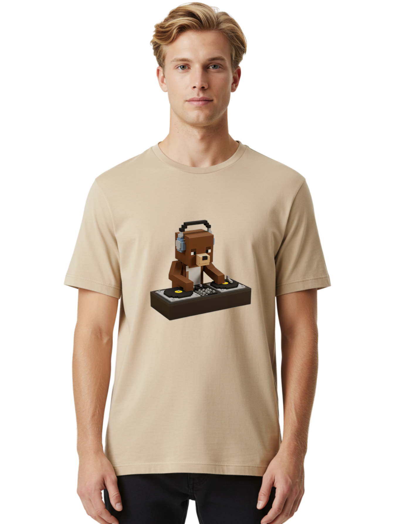 Dj-Bear-5 Men'S Graphic Tee, 100% Cotton, Comfortable Casual Summer Wear, Machine Washable, Vintage Camera, Old Camera, Antique Camera, Black Camera, Classic Photography, Photography Equipment, Nostalgic Device, Film Camera, Camera Art Baf040