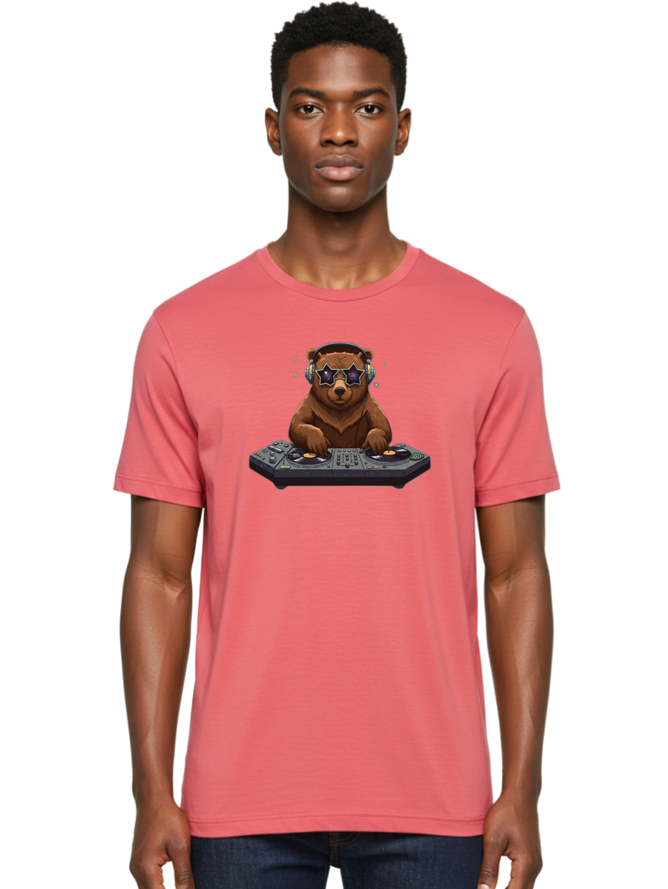 Dj-Bear-6 Men'S Graphic Tee, 100% Cotton, Comfortable Casual Summer Wear, Machine Washable, Vintage Camera, Old Camera, Antique Camera, Black Camera, Classic Photography, Photography Equipment, Nostalgic Device, Film Camera, Camera Art Baf041