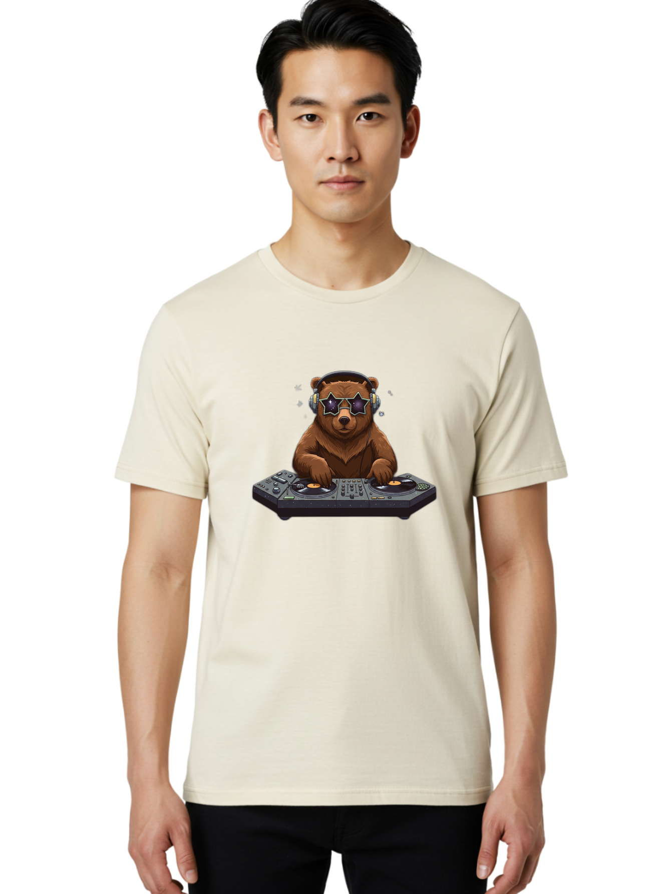 Dj-Bear-6 Men'S Graphic Tee, 100% Cotton, Comfortable Casual Summer Wear, Machine Washable, Vintage Camera, Old Camera, Antique Camera, Black Camera, Classic Photography, Photography Equipment, Nostalgic Device, Film Camera, Camera Art Baf041