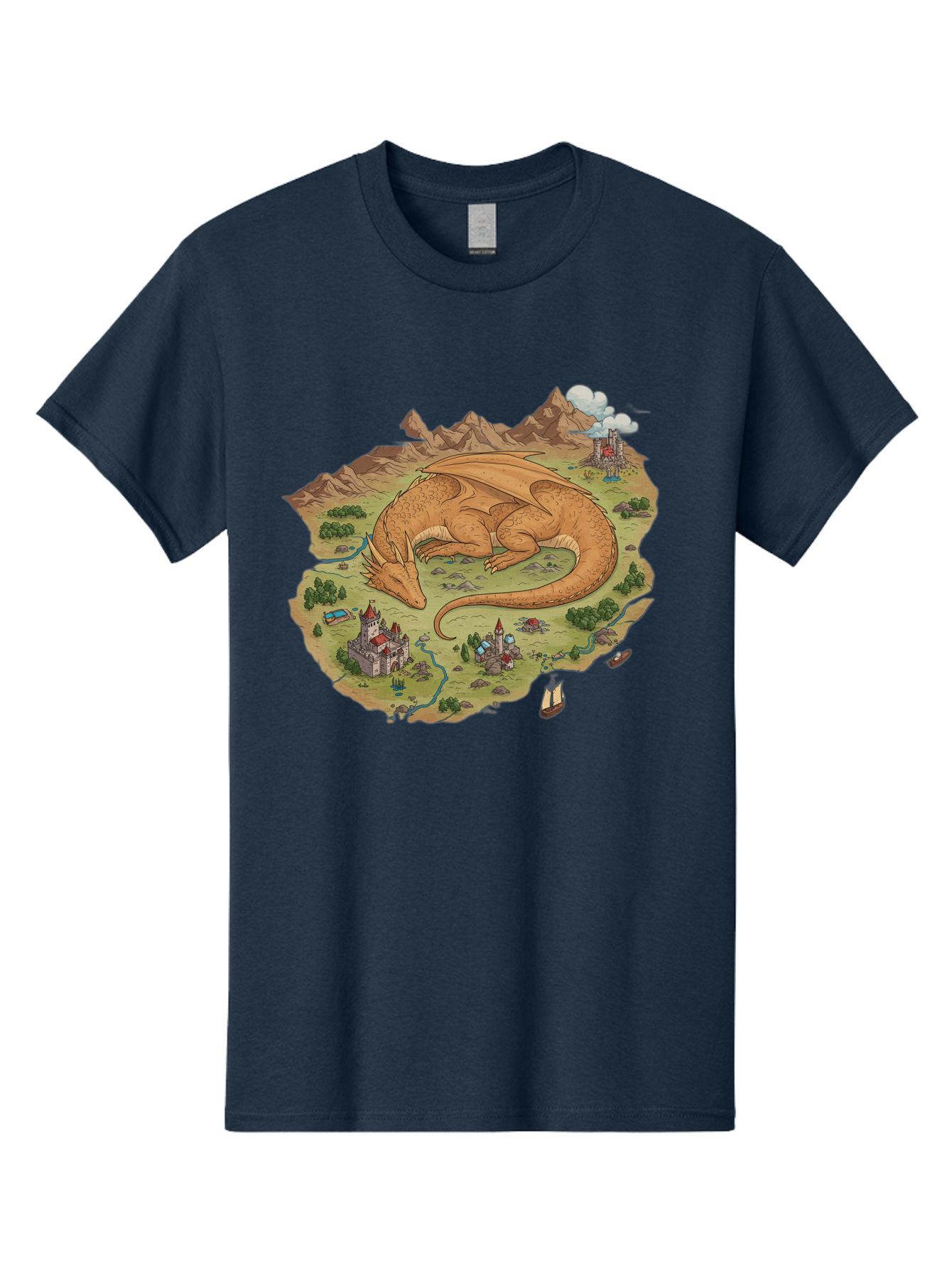 Dragon-Landscape Men'S Graphic Tee, 100% Cotton, Comfortable Casual Summer Wear, Machine Washable, Vintage Camera, Old Camera, Antique Camera, Black Camera, Classic Photography, Photography Equipment, Nostalgic Device, Film Camera, Camera Art Baf045