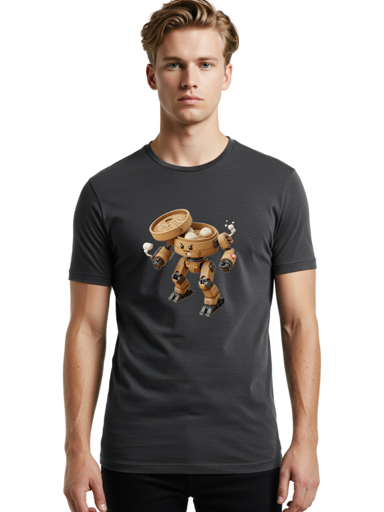 Dumpling-Robot Men'S Graphic Tee, 100% Cotton, Comfortable Casual Summer Wear, Machine Washable, Vintage Camera, Old Camera, Antique Camera, Black Camera, Classic Photography, Photography Equipment, Nostalgic Device, Film Camera, Camera Art Baf049