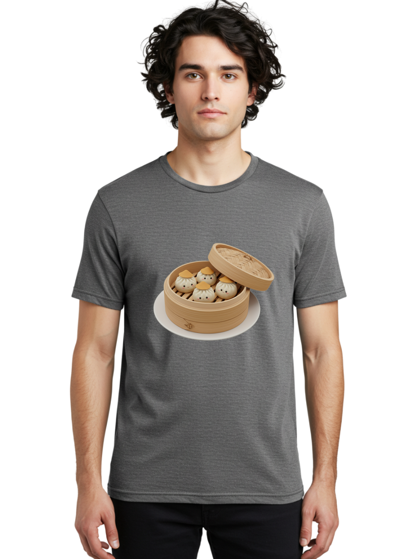 Dumplings-Steamer Men'S Graphic Tee, 100% Cotton, Comfortable Casual Summer Wear, Machine Washable, Vintage Camera, Old Camera, Antique Camera, Black Camera, Classic Photography, Photography Equipment, Nostalgic Device, Film Camera, Camera Art Baf052