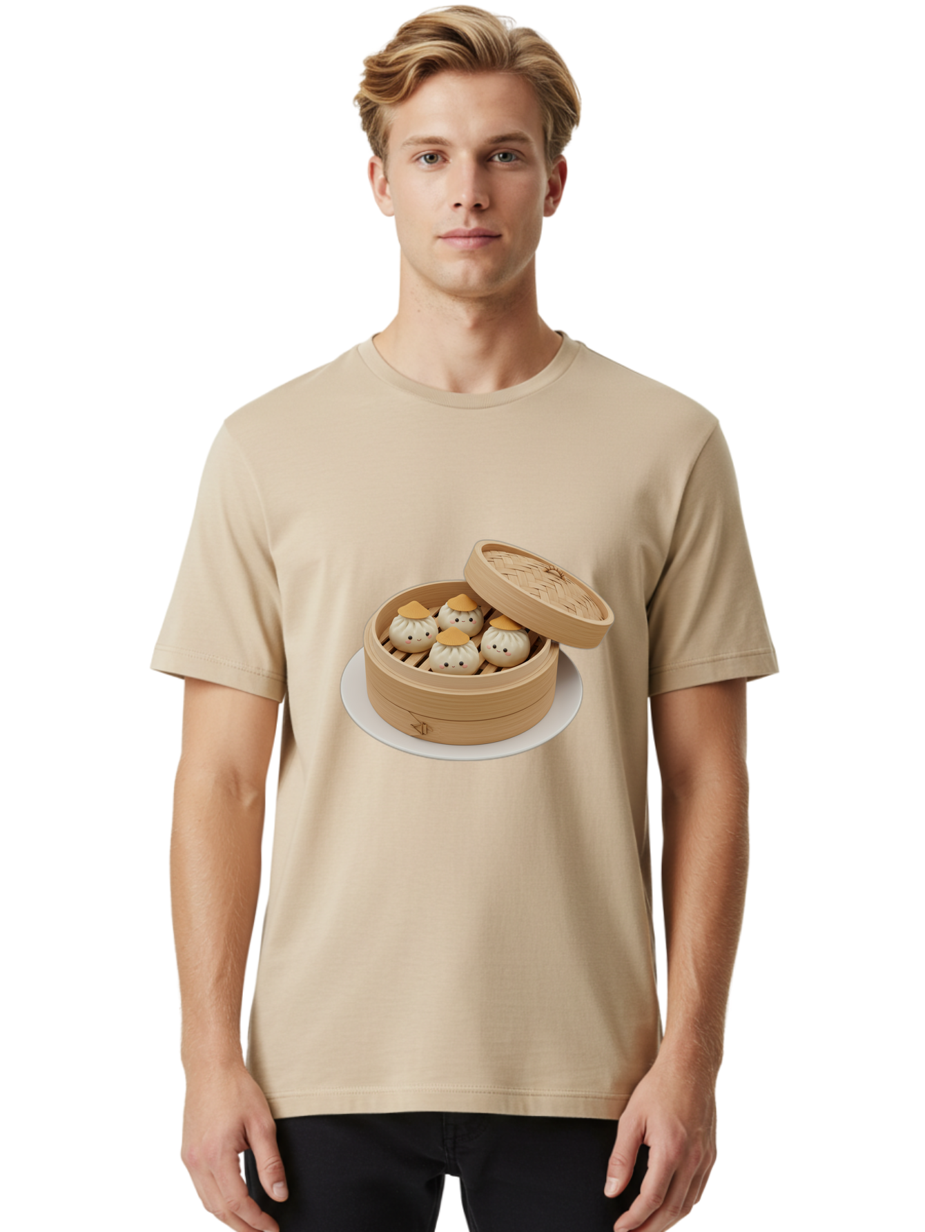 Dumplings-Steamer Men'S Graphic Tee, 100% Cotton, Comfortable Casual Summer Wear, Machine Washable, Vintage Camera, Old Camera, Antique Camera, Black Camera, Classic Photography, Photography Equipment, Nostalgic Device, Film Camera, Camera Art Baf052