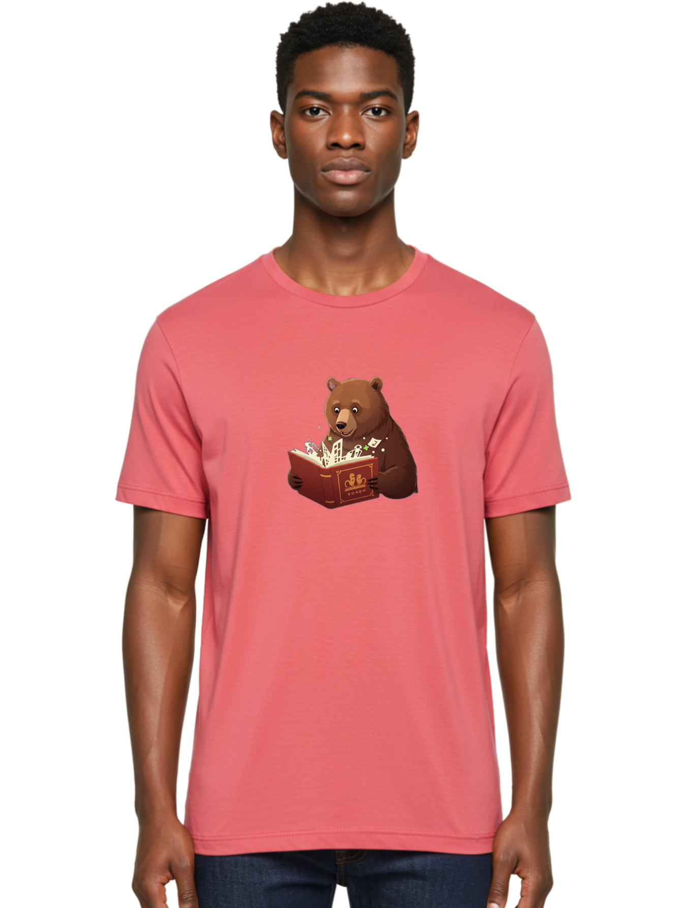 Eden-Bear-Reading-Book Men'S Graphic Tee, 100% Cotton, Comfortable Casual Summer Wear, Machine Washable, Vintage Camera, Old Camera, Antique Camera, Black Camera, Classic Photography, Photography Equipment, Nostalgic Device, Film Camera, Baf054