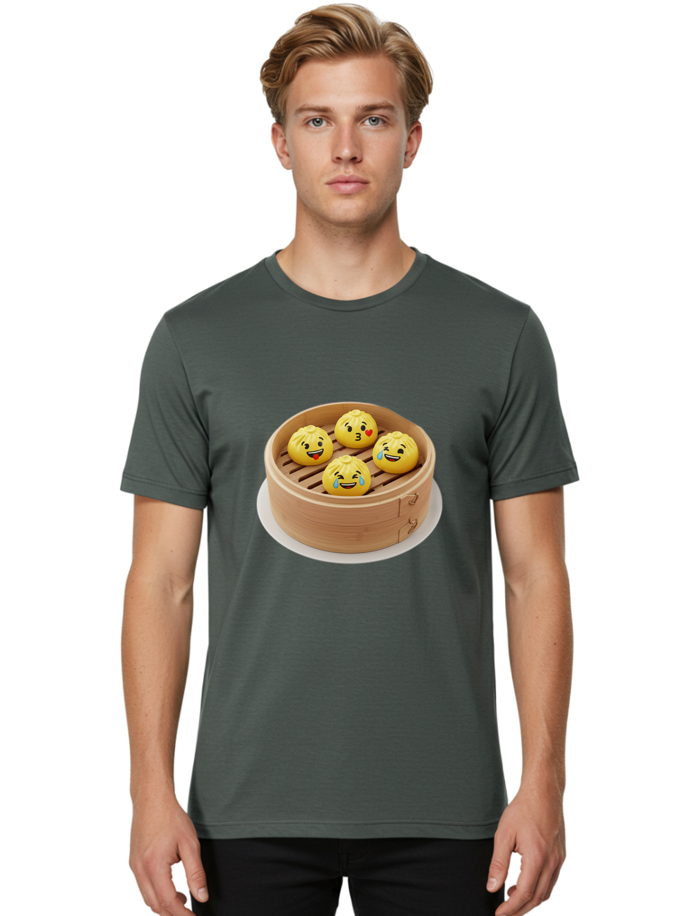 Emoji-Dumplings Men'S Graphic Tee, 100% Cotton, Comfortable Casual Summer Wear, Machine Washable, Vintage Camera, Old Camera, Antique Camera, Black Camera, Classic Photography, Photography Equipment, Nostalgic Device, Film Camera, Camera Art Baf057
